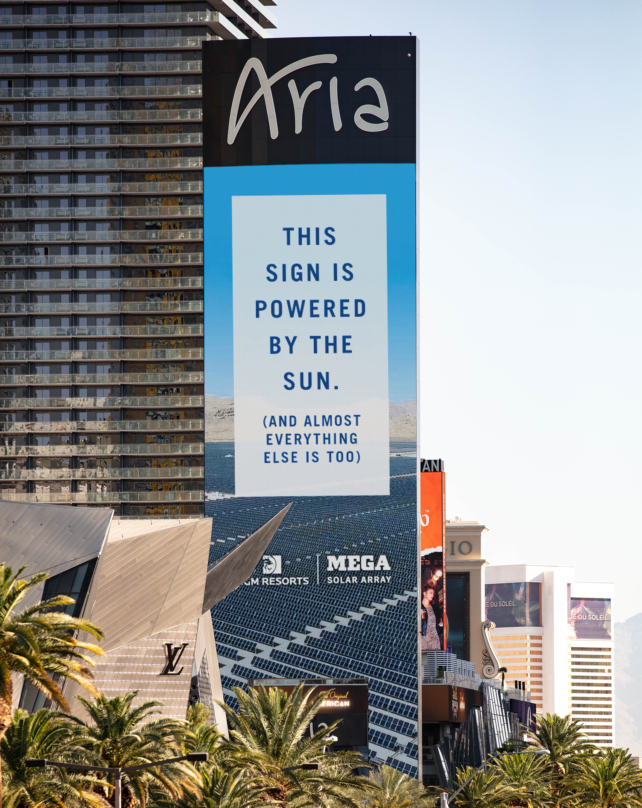 Powered by the Sun: The solar array’s clean energy now produces up to 90% of MGM Resorts’ Las Vegas daytime power needs at its 13 Strip properties.