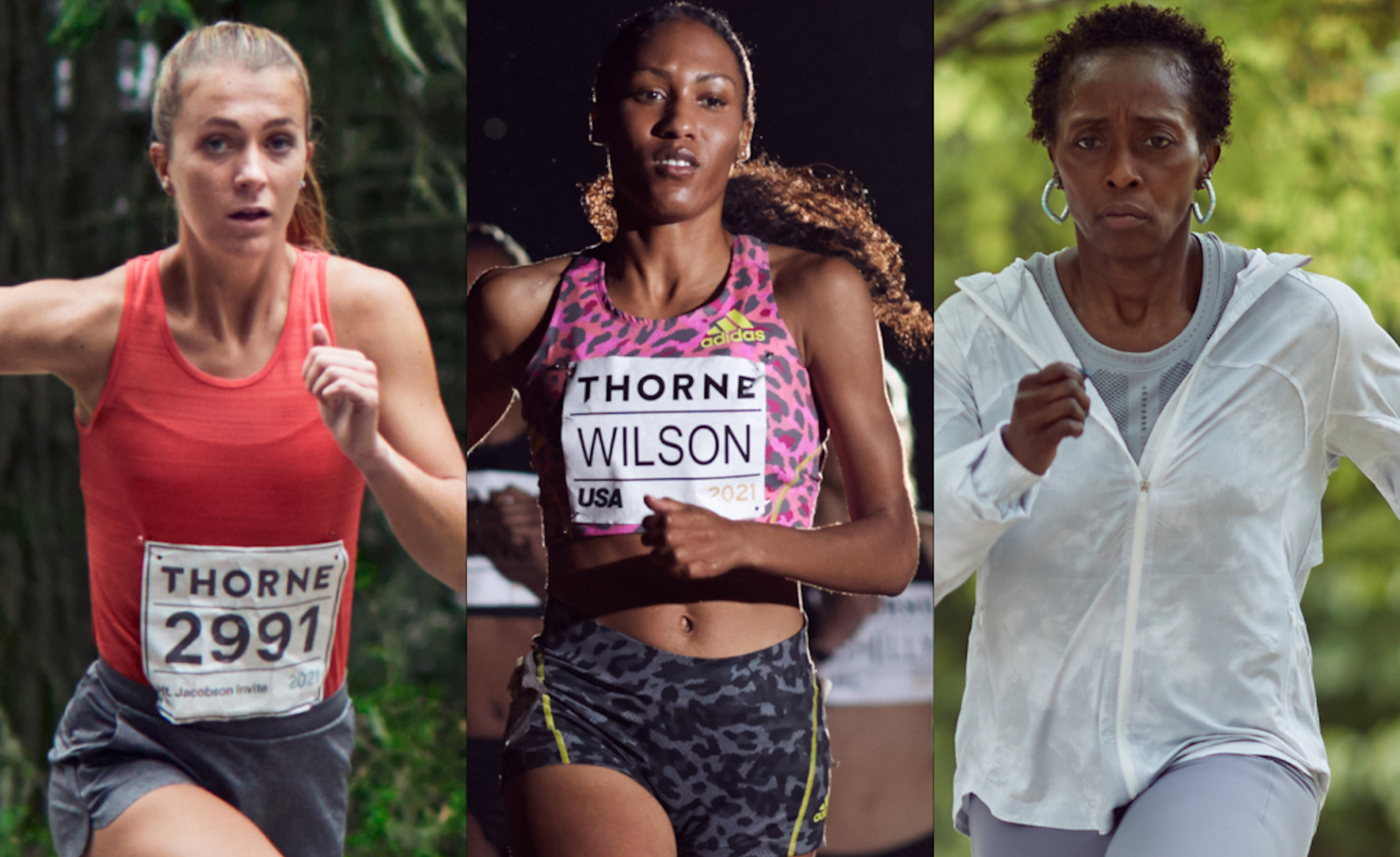 Katie Rainsberger, Ajee' Wilson and Gail Devers partner with Thorne to launch Better Health Campaign.