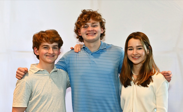 The Leukemia & Lymphoma Society’s 2022 Students of the Year national winners, team “The Answer for Cancer” (from left to right): Jordan Loughran, Barrett Hight, Alice Voigt