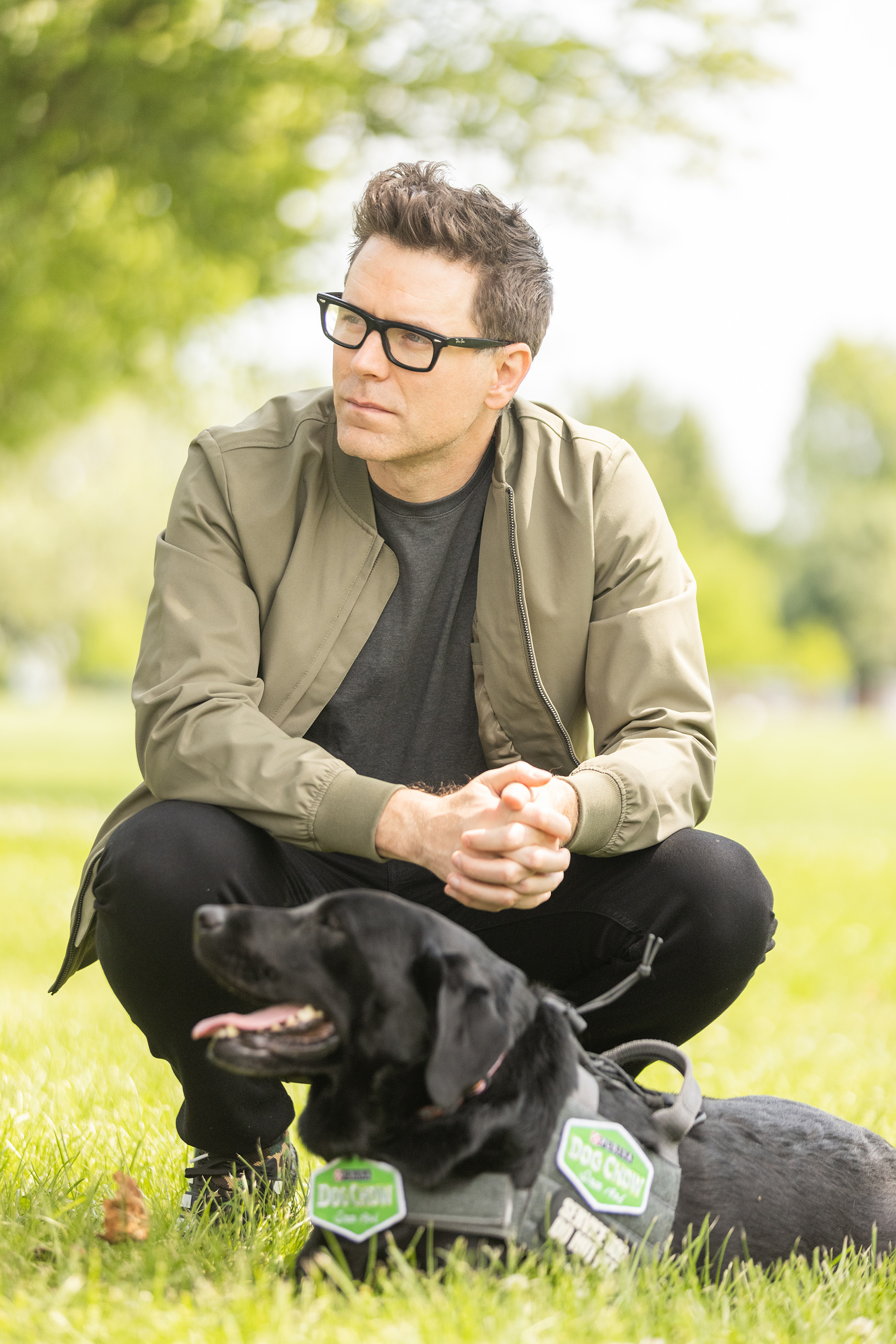 Dog Chow partner and TV/radio personality Bobby Bones participates in the fourth annual Dog Chow Service Dog Salute campaign