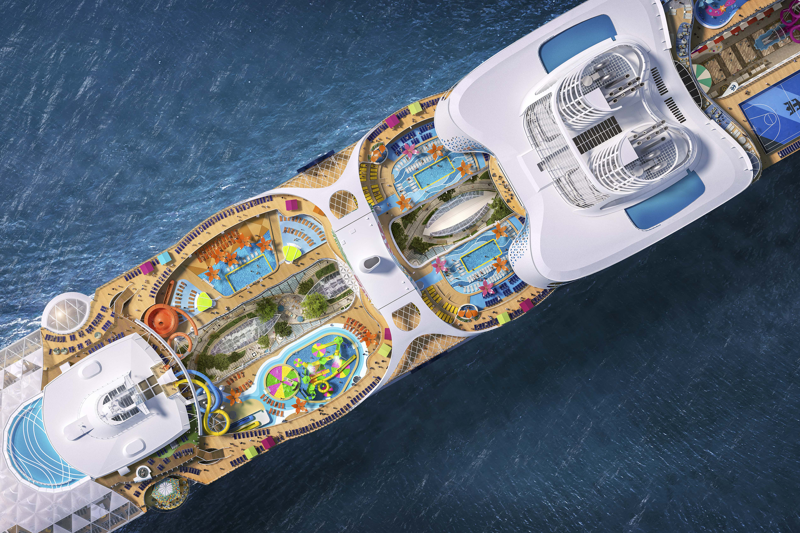 Vibes across the five pools on Royal Caribbean's new Utopia of the Seas range from upbeat to lowkey for everyone.