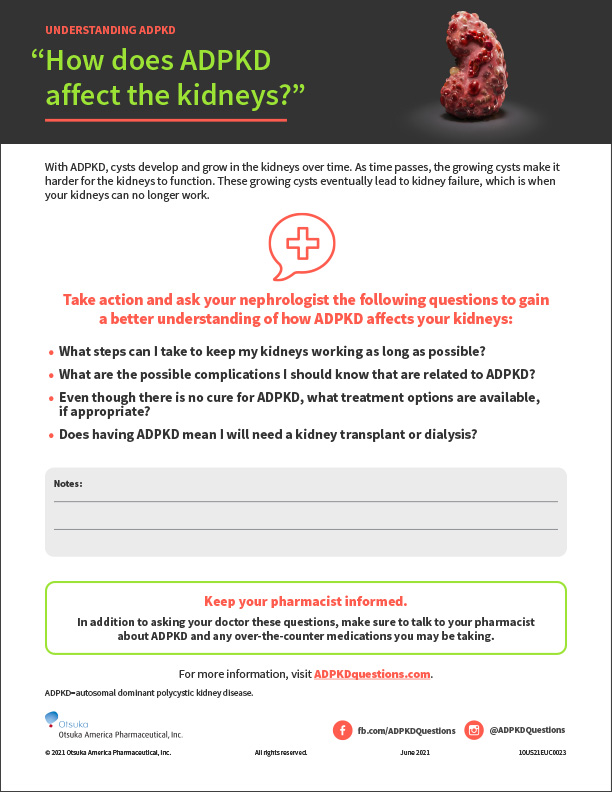 How does ADPKD affect the kidneys?
