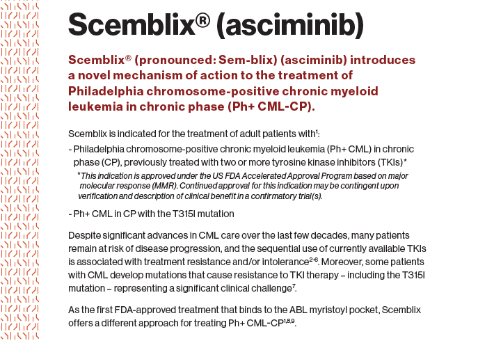 Scemblix® (asciminib) product backgrounder