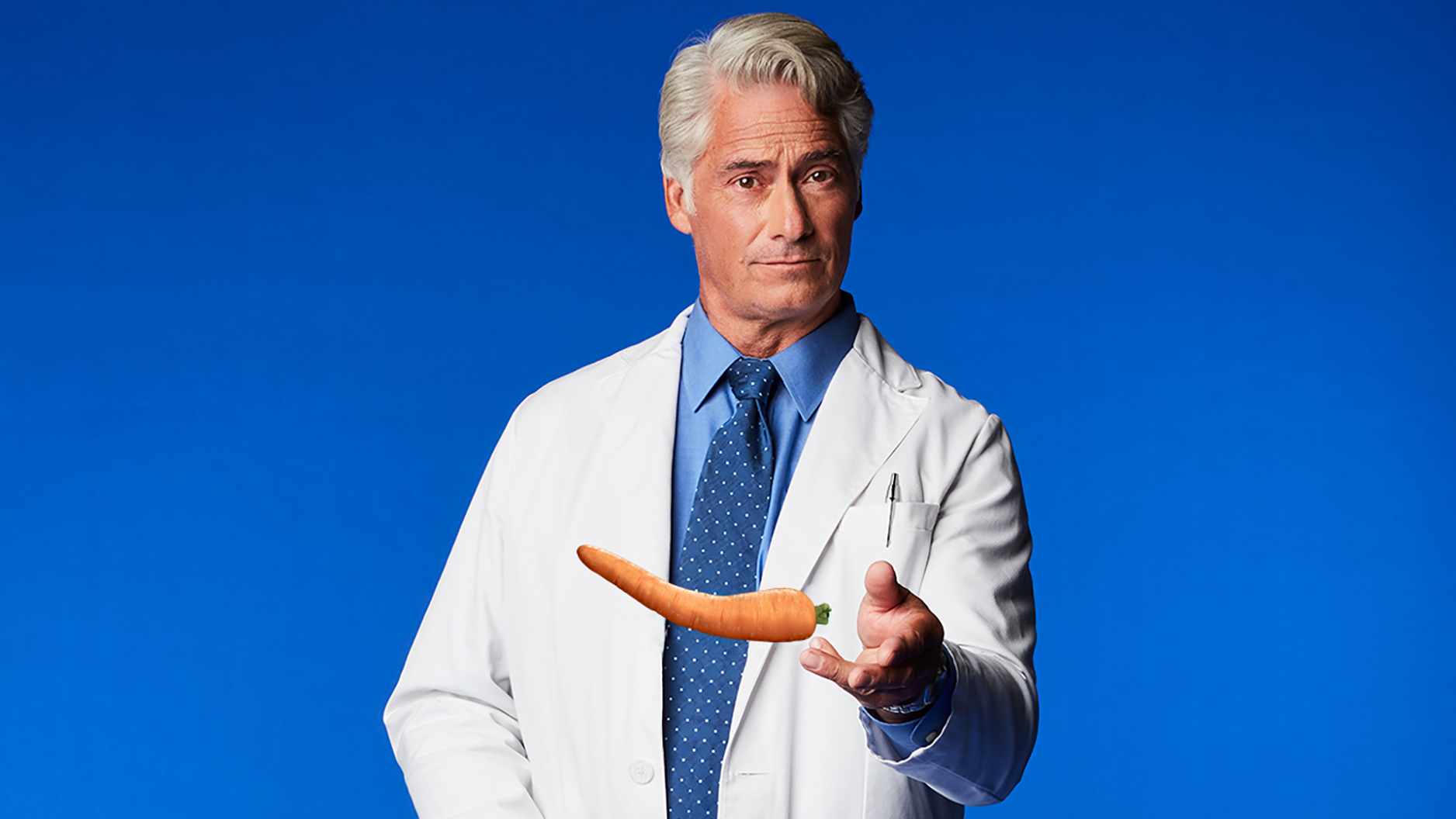 Doctor with a carrot