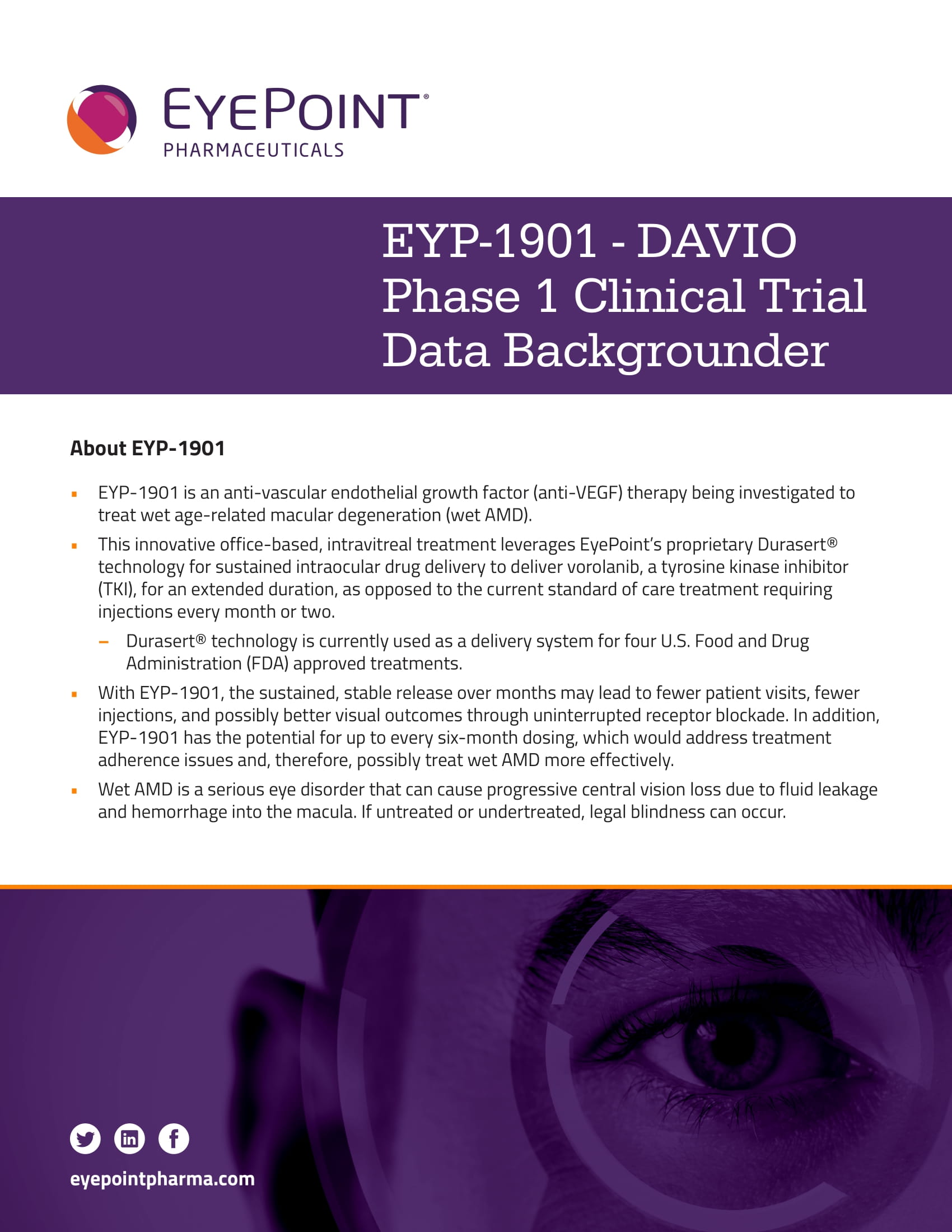 Learn more about EYP-1901 and the DAVIO trial