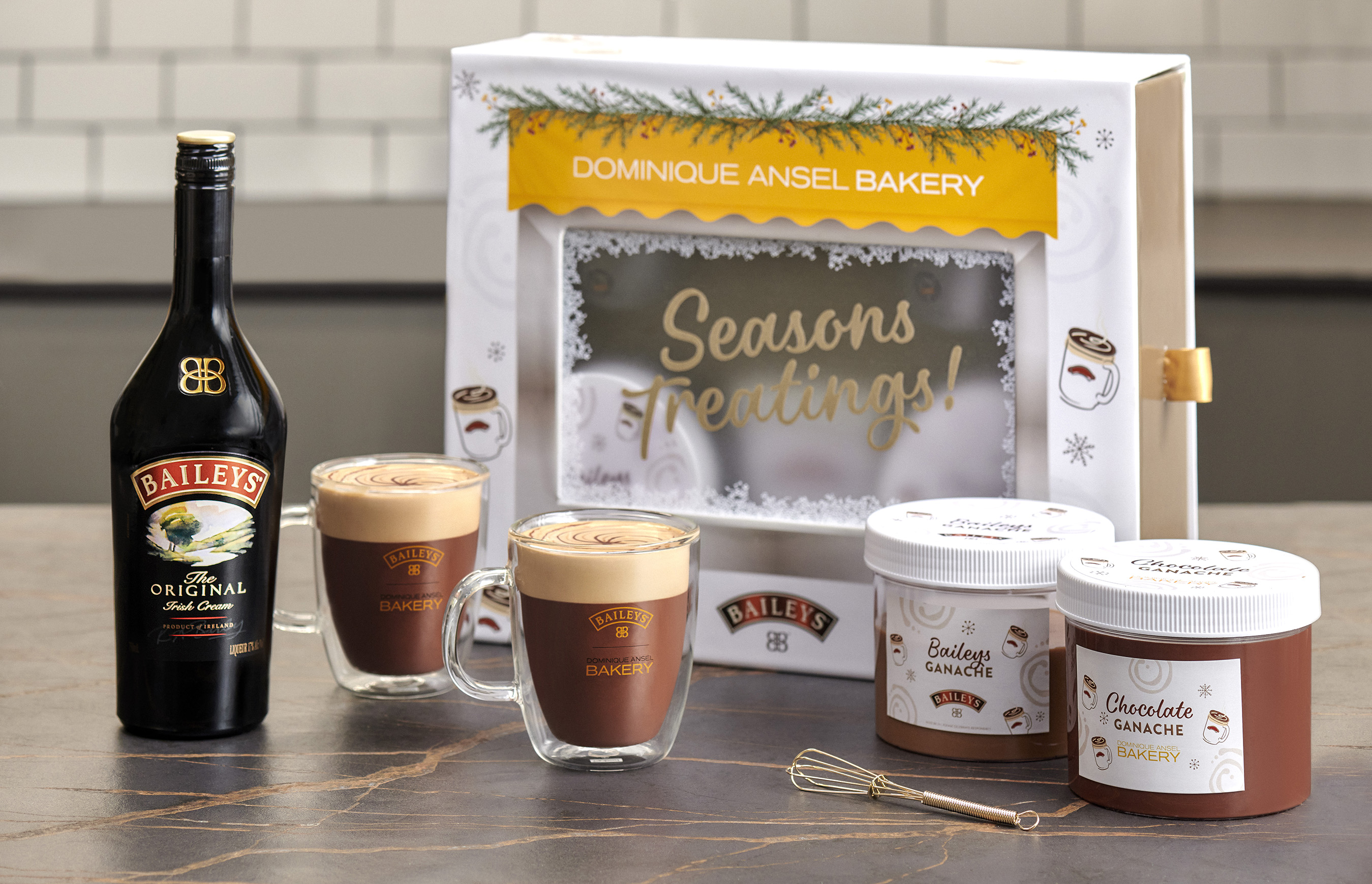 Introducing the Baileys Swirl Holiday Hot Chocolate Kit created by pastry chef Dominique Ansel, available exclusively this Holiday season!