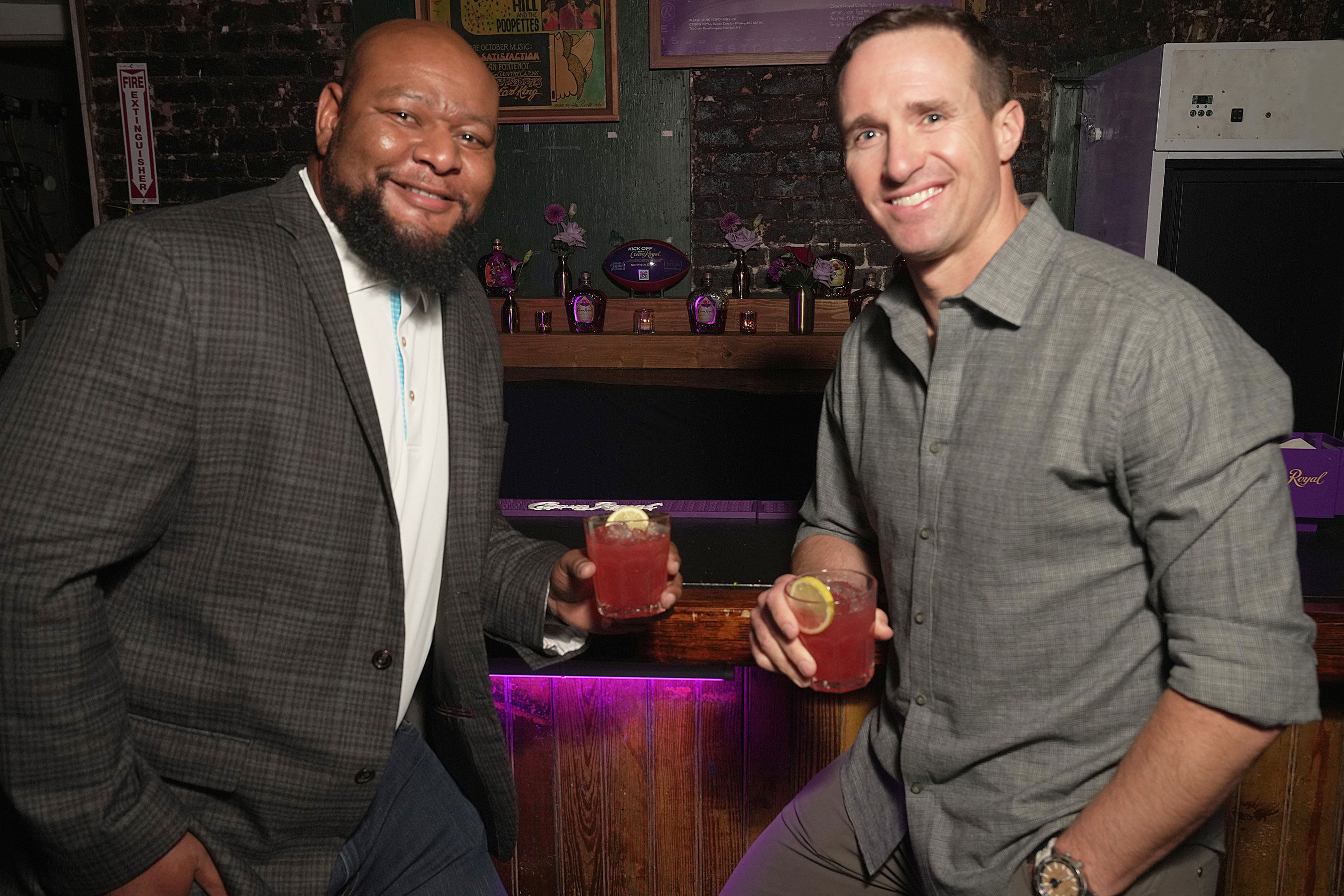 Former New Orleans Saints teammates Deuce McAllister and Drew Brees team up with Crown Royal to bring the New Orleans hospitality and military communities a Night of Service Generosity Hour.