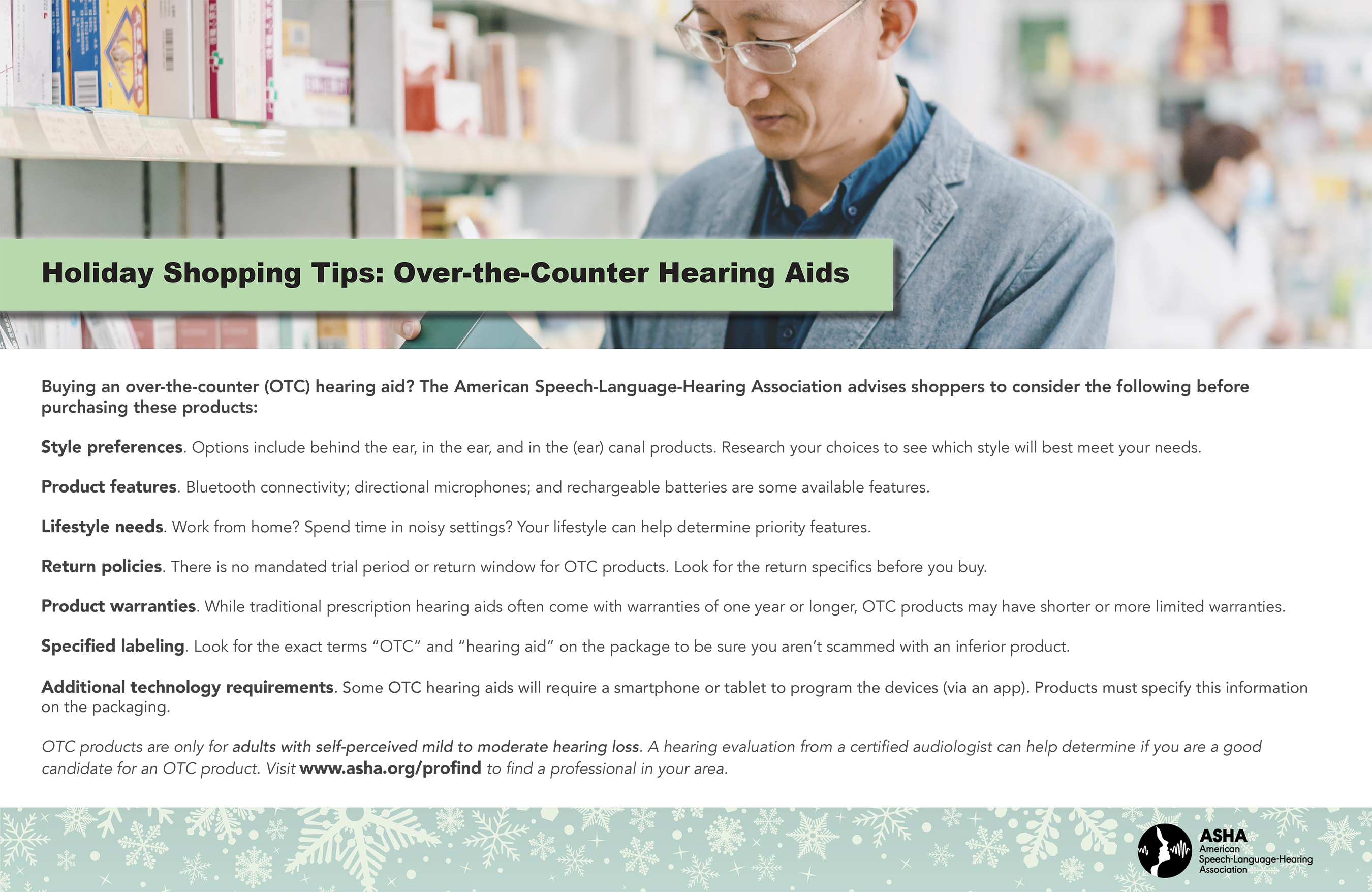 Holiday Shopping Tips: Over-the-Counter Hearing Aids