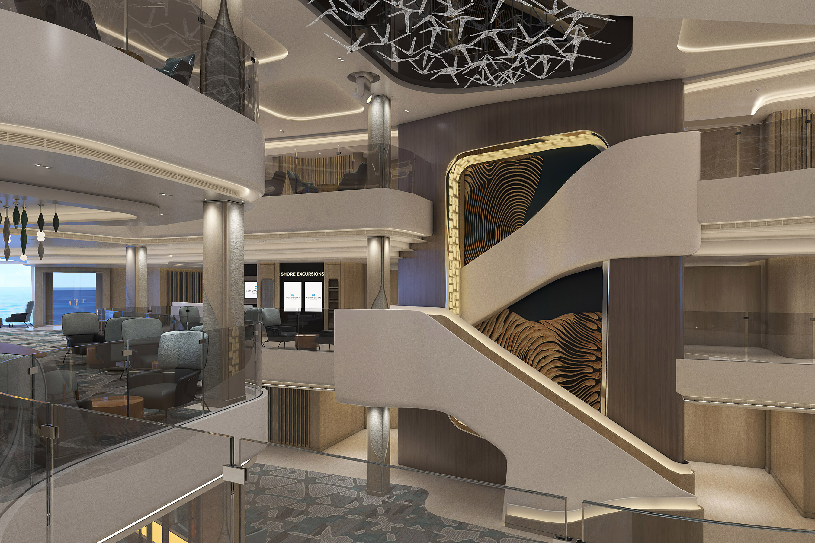 Five of the six NFT art pieces showcase some of the innovative 3D designs often depicted in Peeta’s works and will be featured aboard Norwegian Prima including in the ship’s three-level Penrose Atrium.