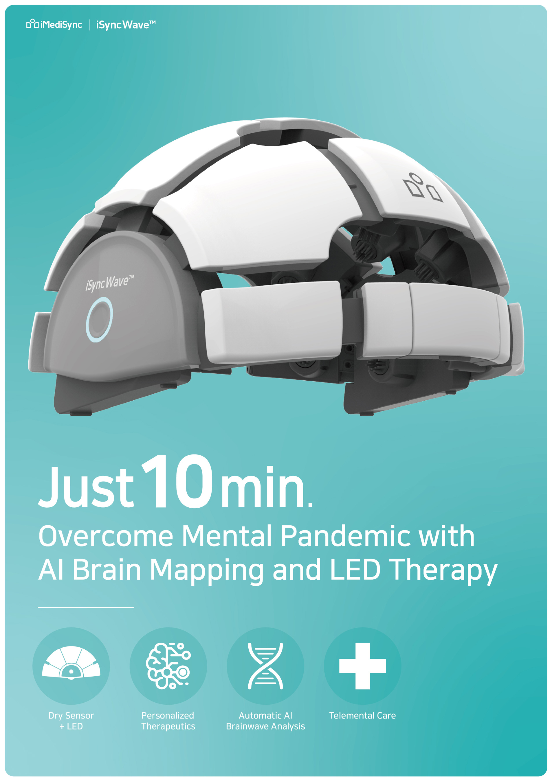 MediSync reveals their first wireless EEG Scanner iSyncWave, an 3D Scanning & Enhancing device to analyze and get results in just 10 min