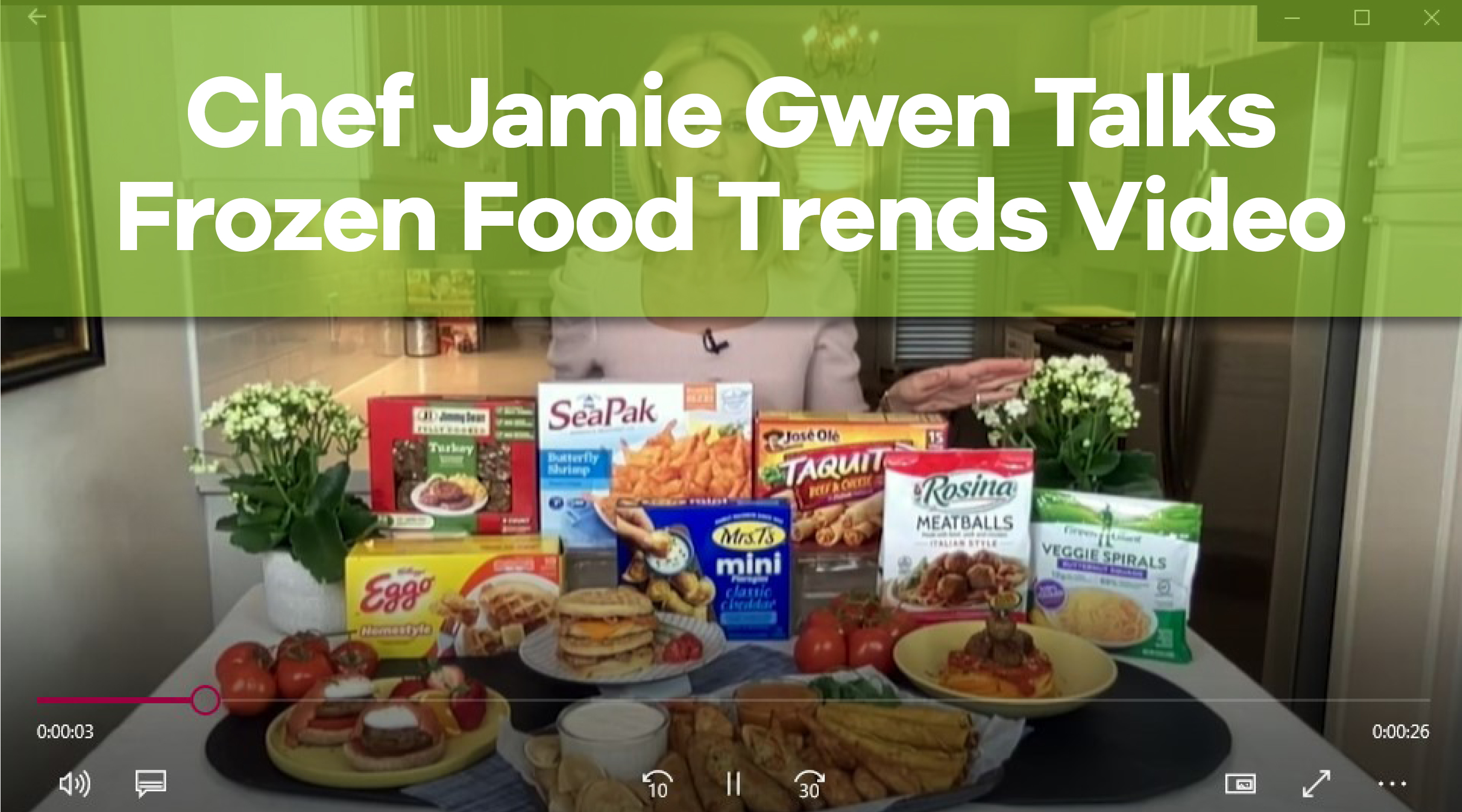 Play Video: Chef Jamie Gwen Talks Frozen Food Trends