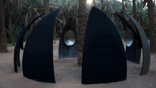 Laura Sellies’s installation view at Mabiti AlUla, Saudi Arabia.