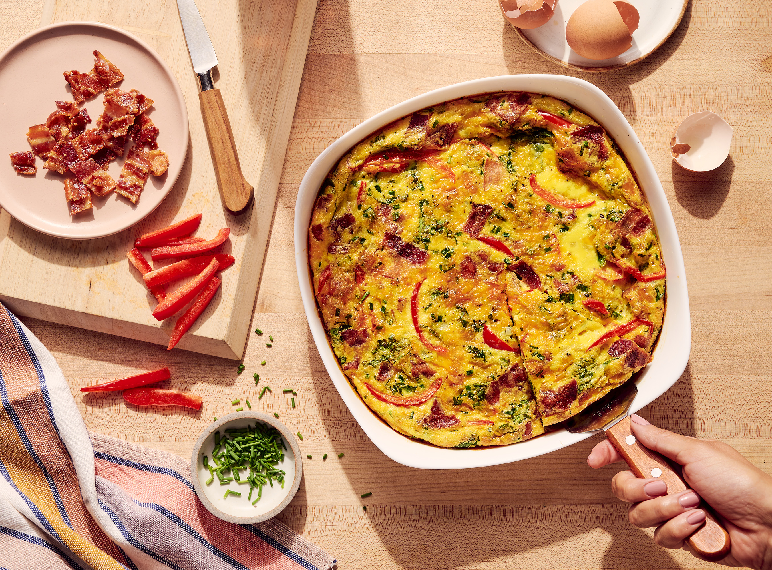 All Grown Up: This kitchen sink quiche puts a grown-up twist on childhood favorites and is elevated in flavor and health. Recipe by Katherine Schwarzenegger (@katherineschwarzenegger).