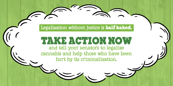Ben & Jerrys Asks Fans to Take Action to tell US Senate that the current approach to Cannabis Justice is Half Baked.