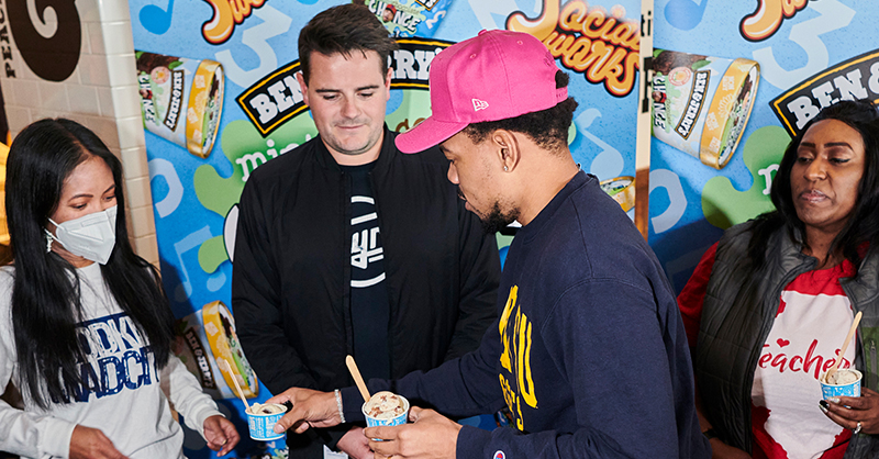 Chance the Rapper hands out his Ben & Jerry’s flavor to Chicago teachers in honor of Teacher Appreciation Week