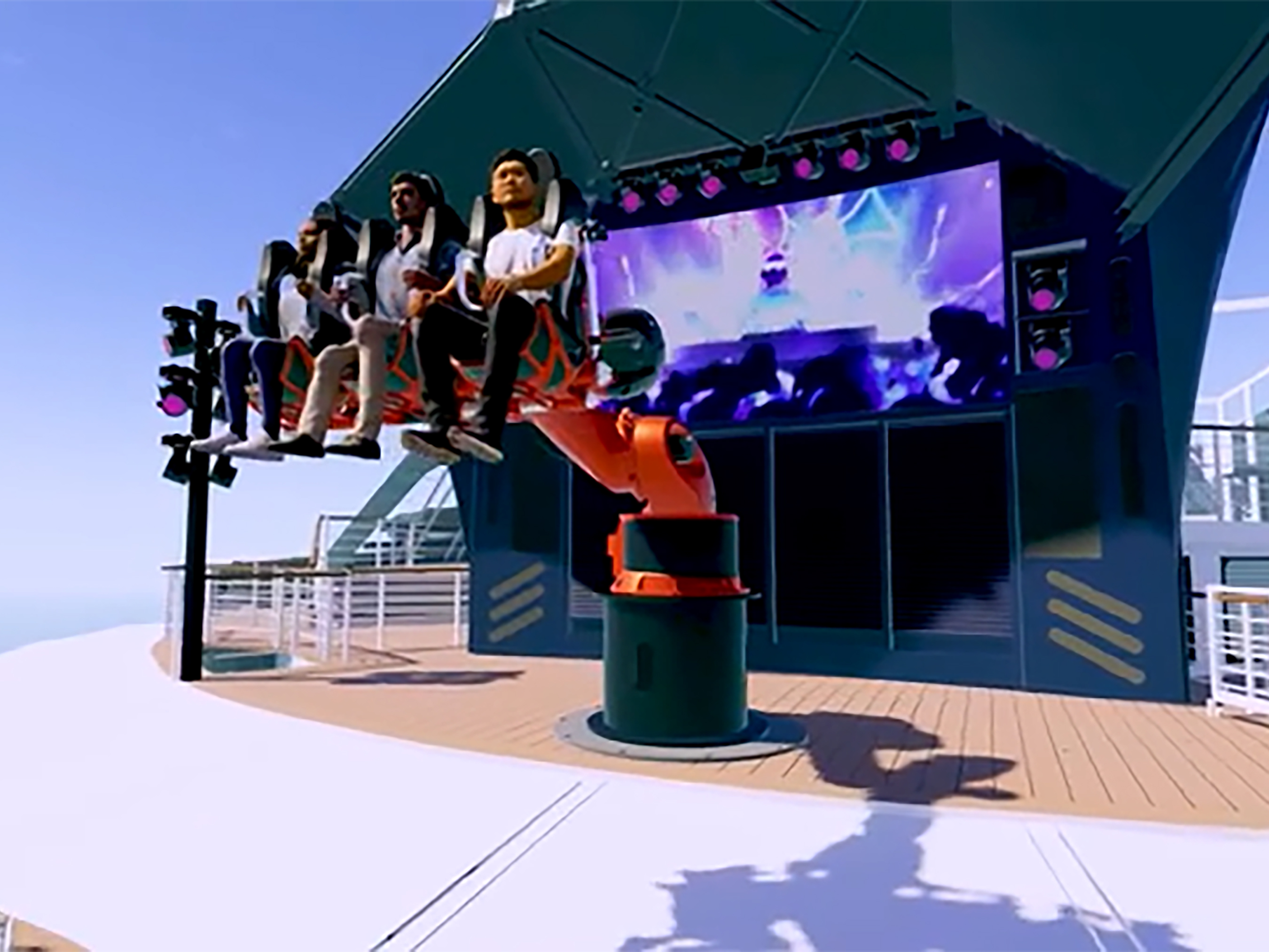 Play Video: ROBOTRON riders will be able to select their desired thrill level – a first among robotic arm rides – ranging from family-friendly to high-intensity.