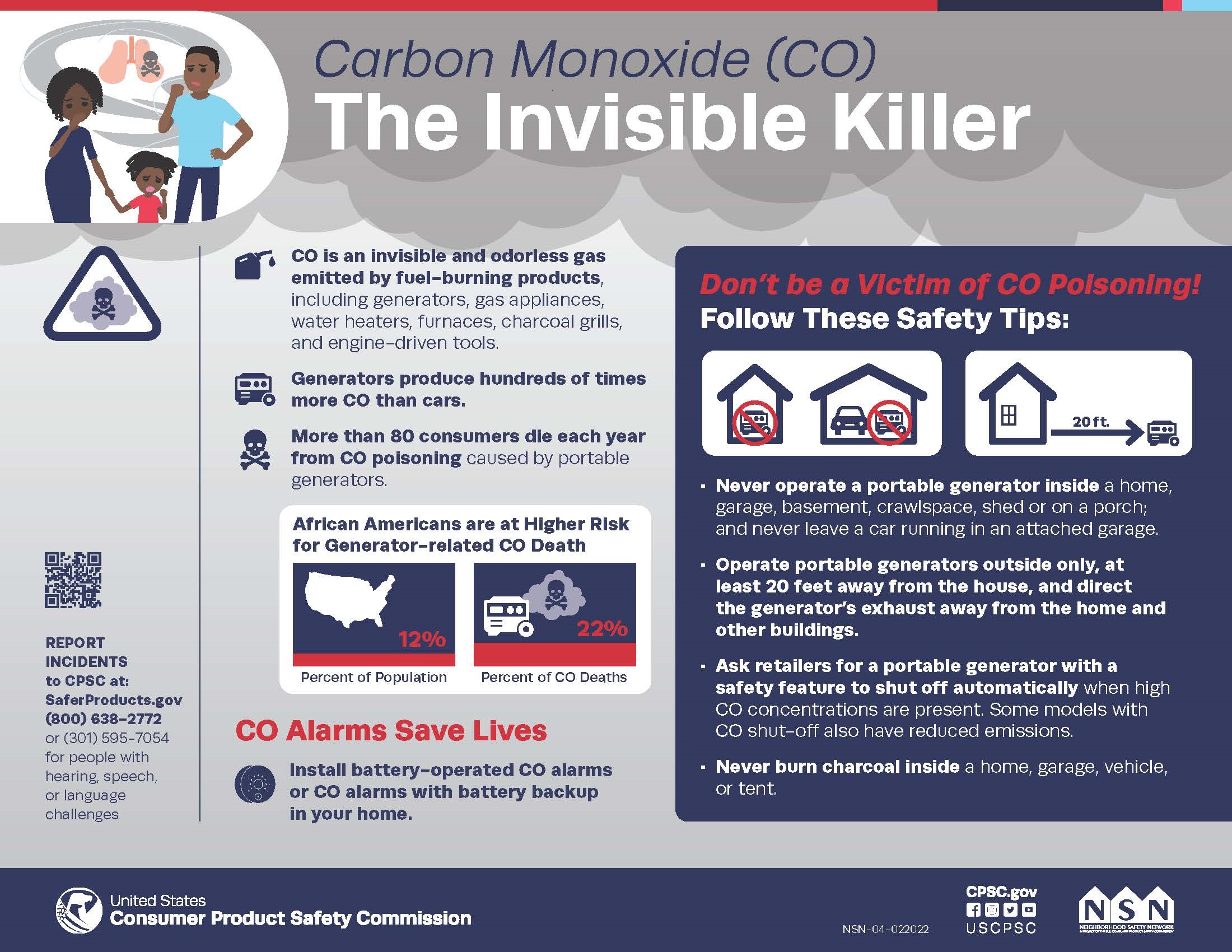 Don’t be a Victim of CO Poisoning! Follow CPSC’s Safety Tips