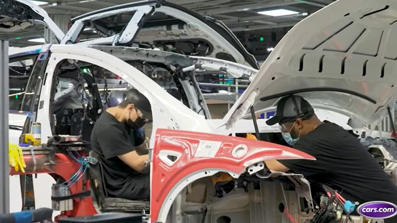 Cars.com's editorial team visits Telsa's Fremont factory as the automakers Model Y claims the top spot.