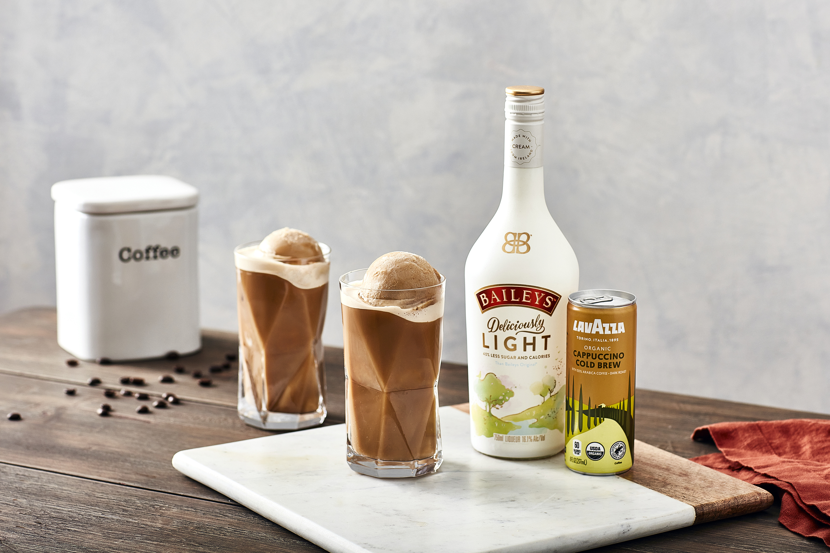 Cappuccino Cold Brew with Baileys Deliciously Light Ice Cubes