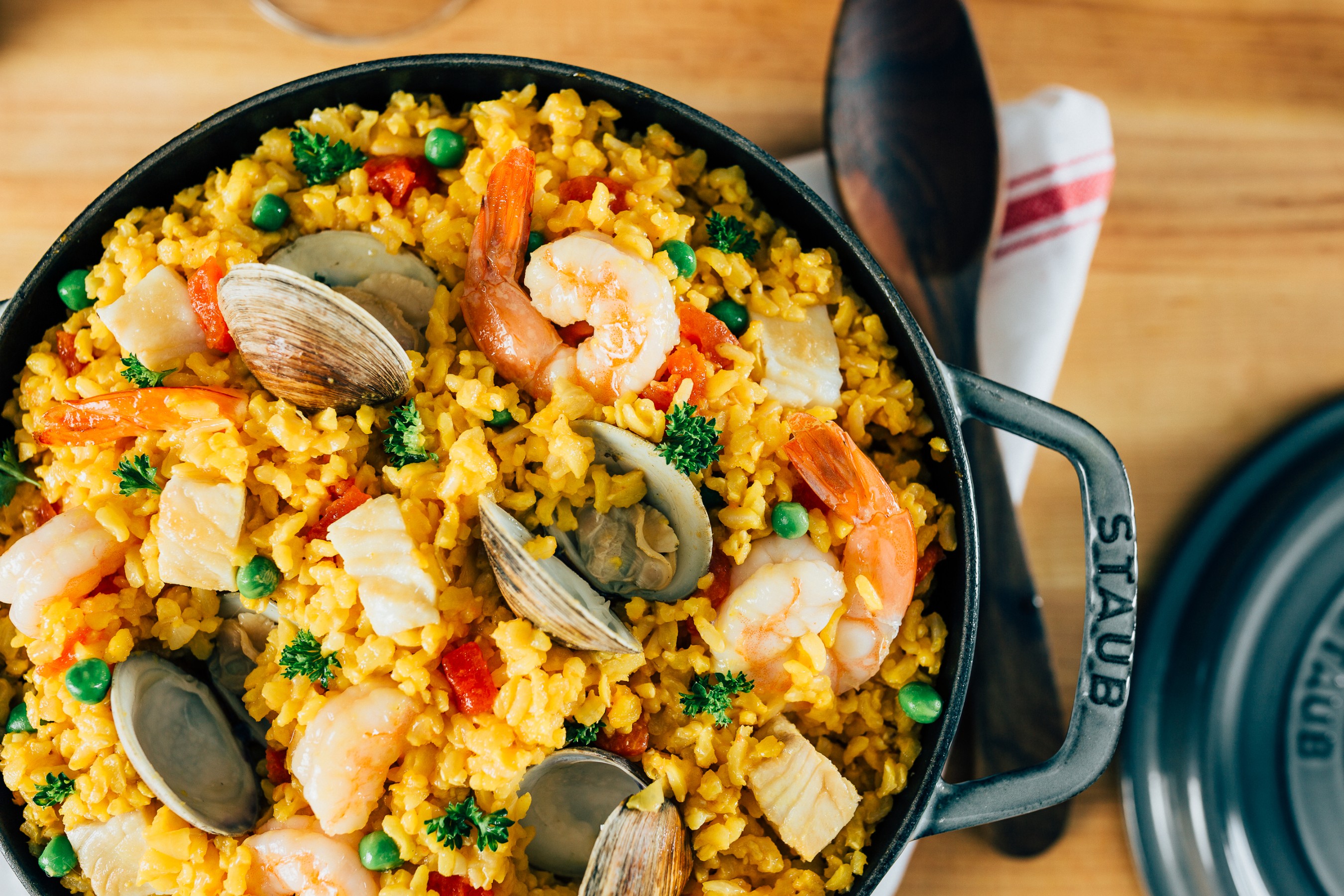Go Pescatarian with this delicious seafood paella recipe featured in our e-cookbook!