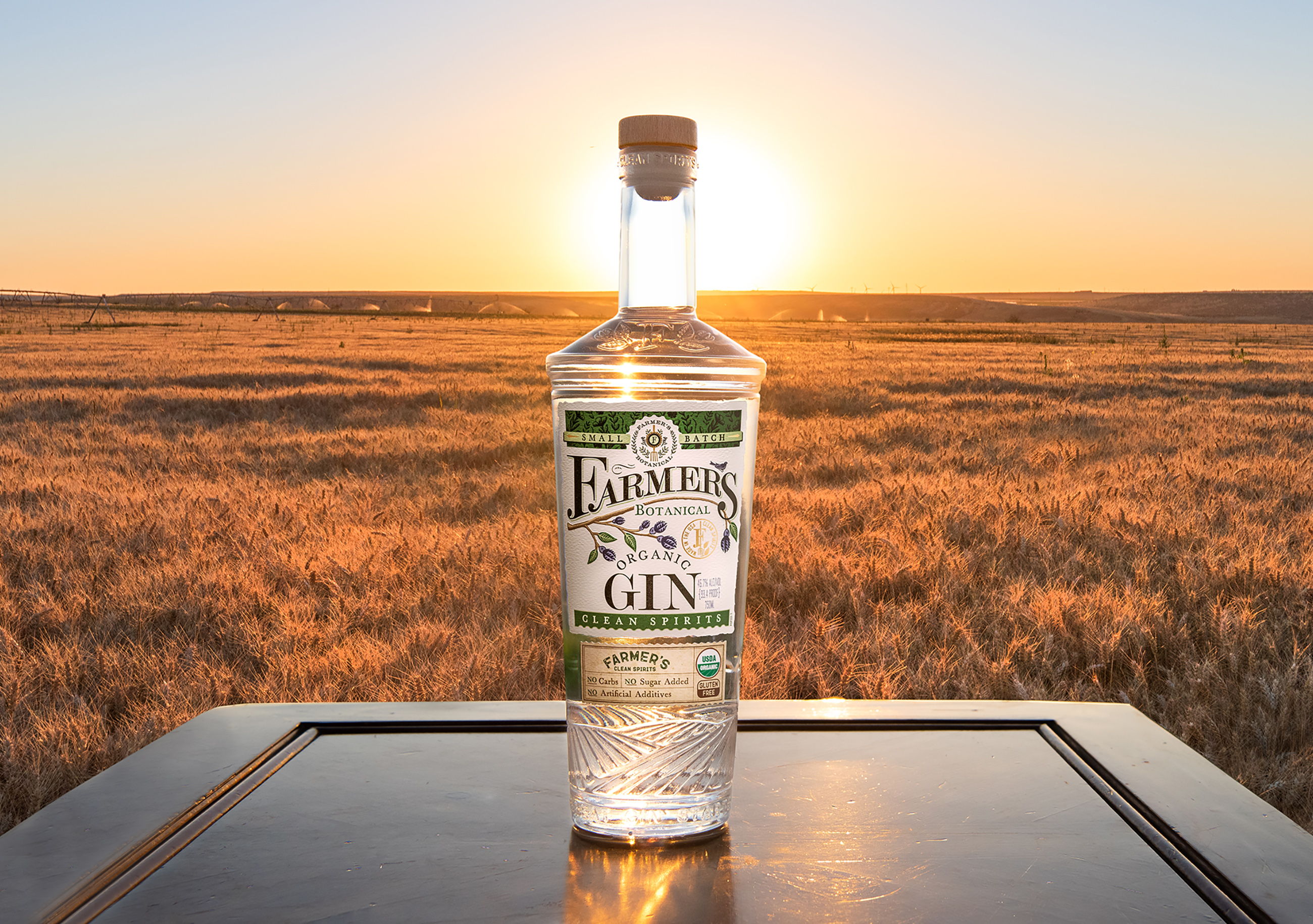 Farmer's Organic Gin is produced entirely in Idaho and features hemp seed and other beautiful botanicals.