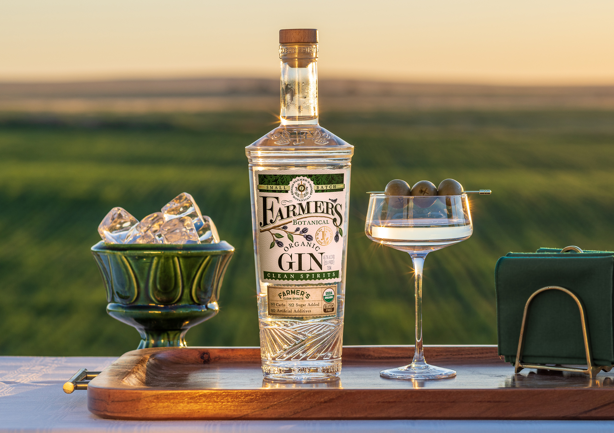 Farmer's Organic Gin makes an impeccable martini, a classic cocktail that's seen a huge resurgence.