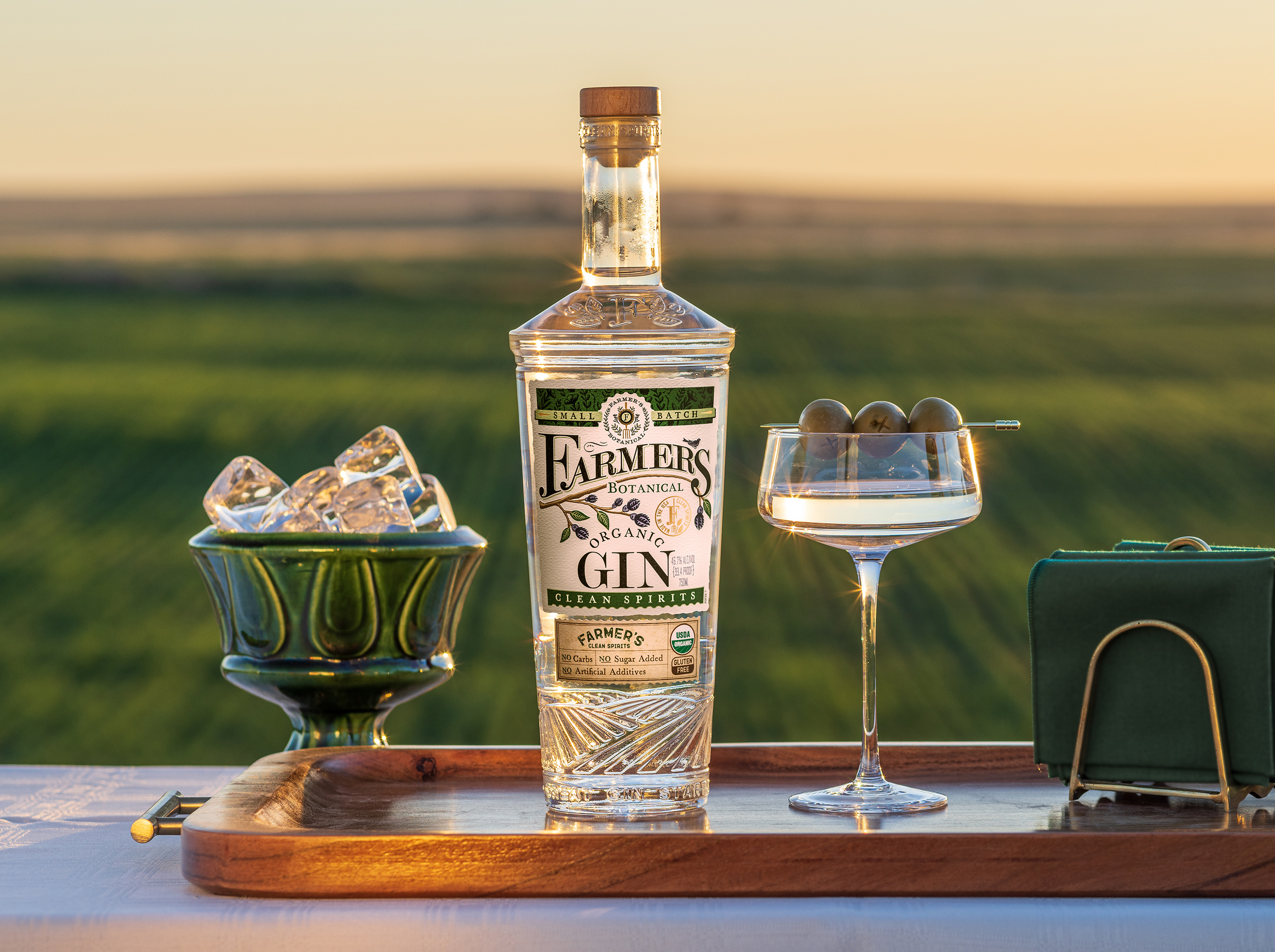 Farmer's Organic Gin makes an impeccable martini, a classic cocktail that's seen a huge resurgence.