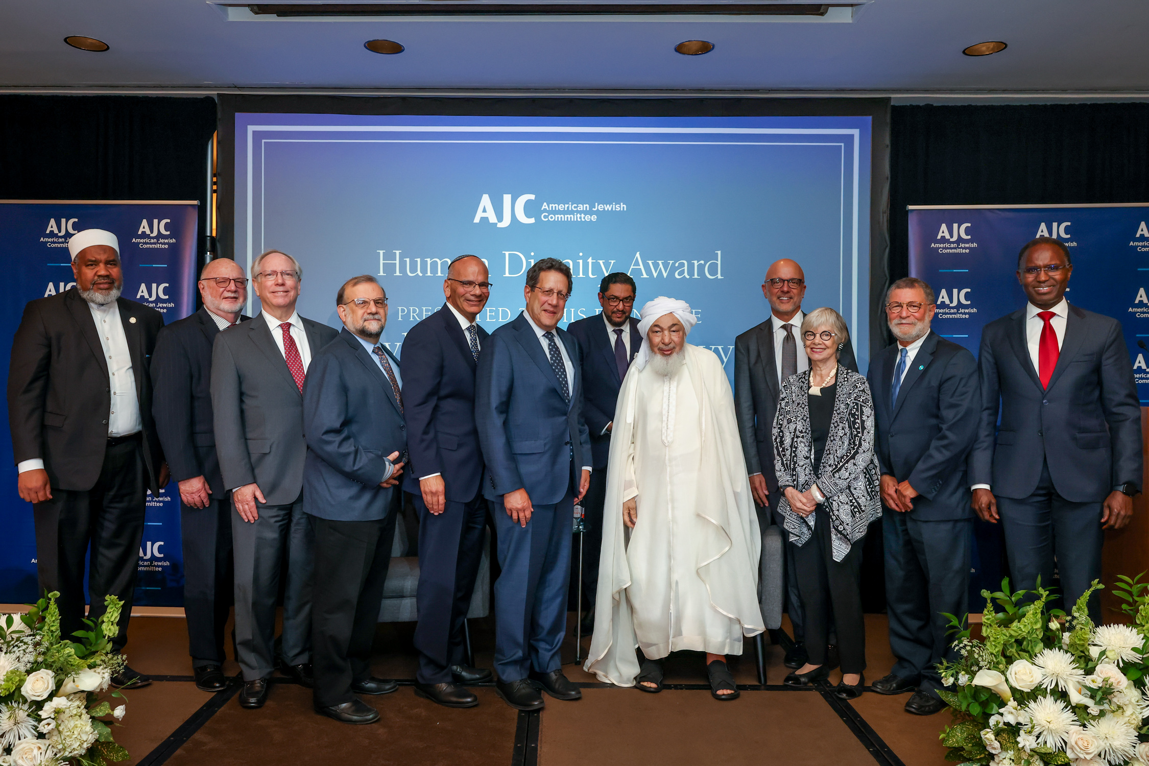 Muslim clerics and leaders and AJC leadership joined Shaykh Bin Bayyah in a ceremony at the Westin Grand Central in New York.