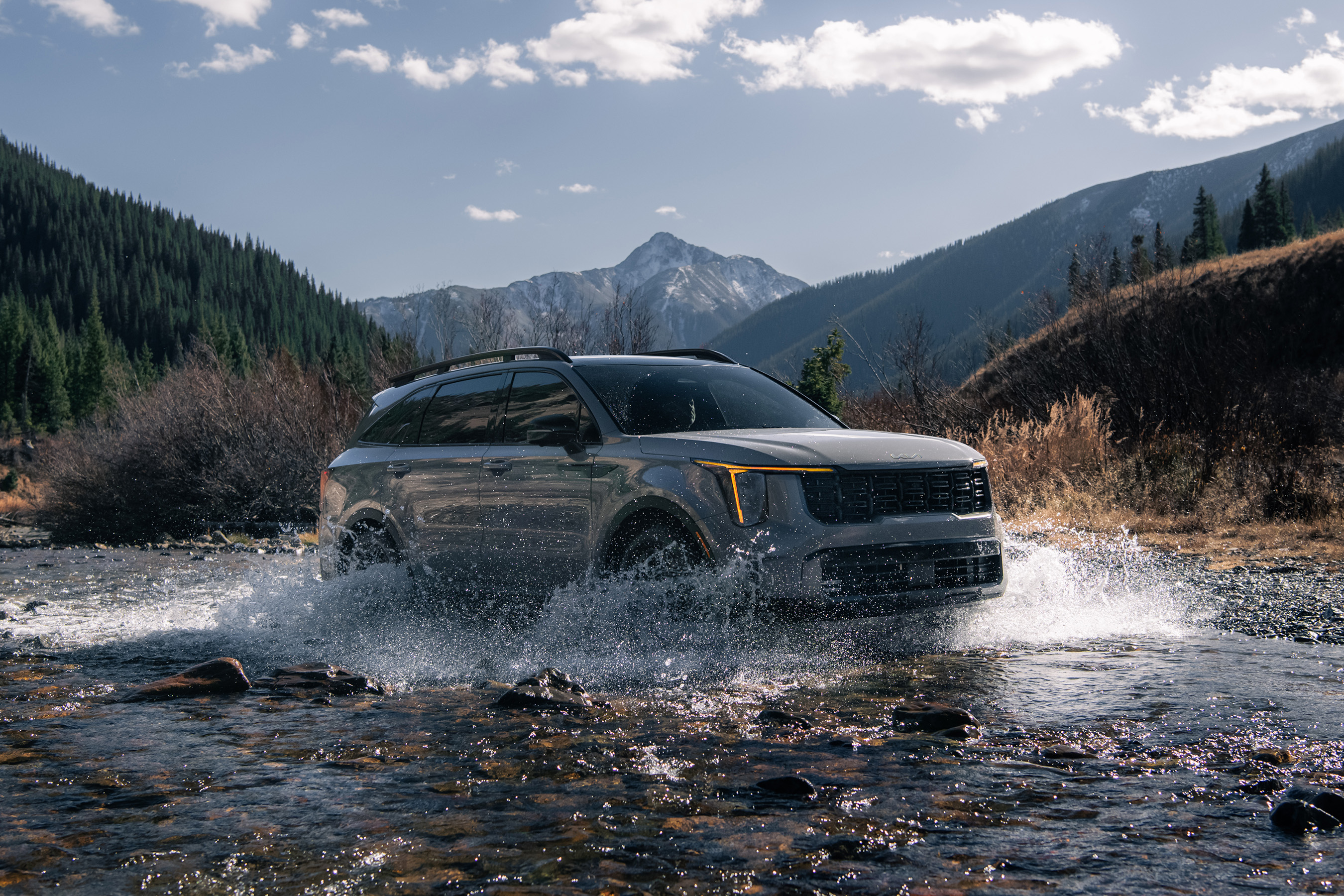 Newly added 2024 Kia Sorento X-Pro is ready for happier trails with increased towing capacity and off-road hardware including unique 17-inch wheels 