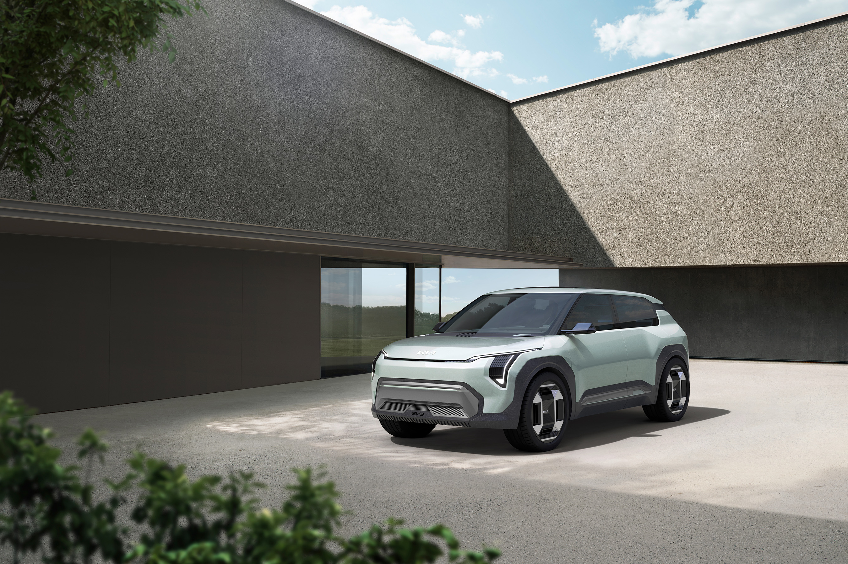 Kia Concept EV3 crossover debuts at the Los Angeles Auto Show with exceptional practicality and a transformative cabin ambience, with design cues from the flags