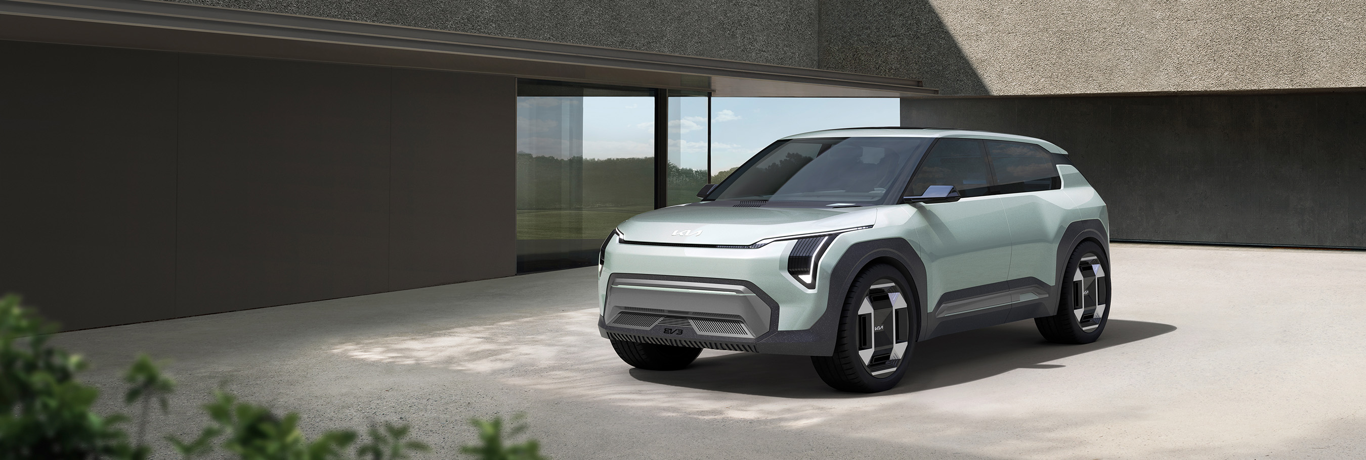 Kia Concept EV3 crossover debuts at the Los Angeles Auto Show with exceptional practicality and a transformative cabin ambience, with design cues from the flagship Kia EV9.