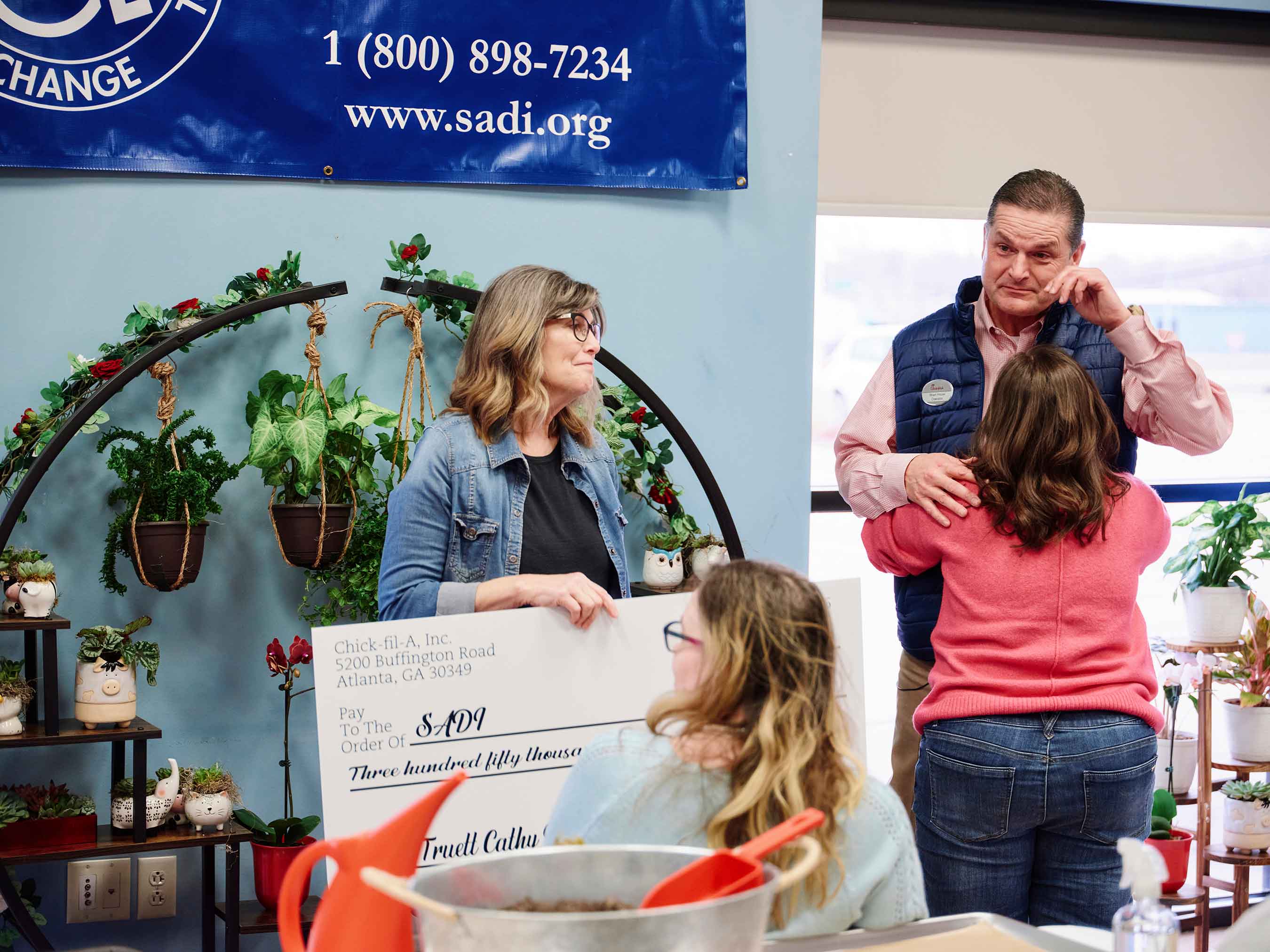 Local Chick-fil-A Operator Brian House surprises SEMO Alliance for Disability Independence (SADI) with a $350,000 True Inspiration Awards grant to help expand the organization’s behavior clinic and day rehabilitation programs.