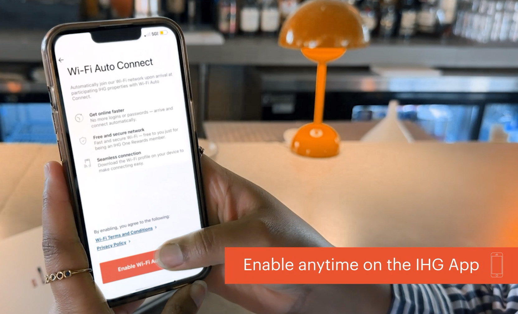IHG One Rewards loyalty members can now connect their devices to hotel Wi-Fi seamlessly via the IHG app.