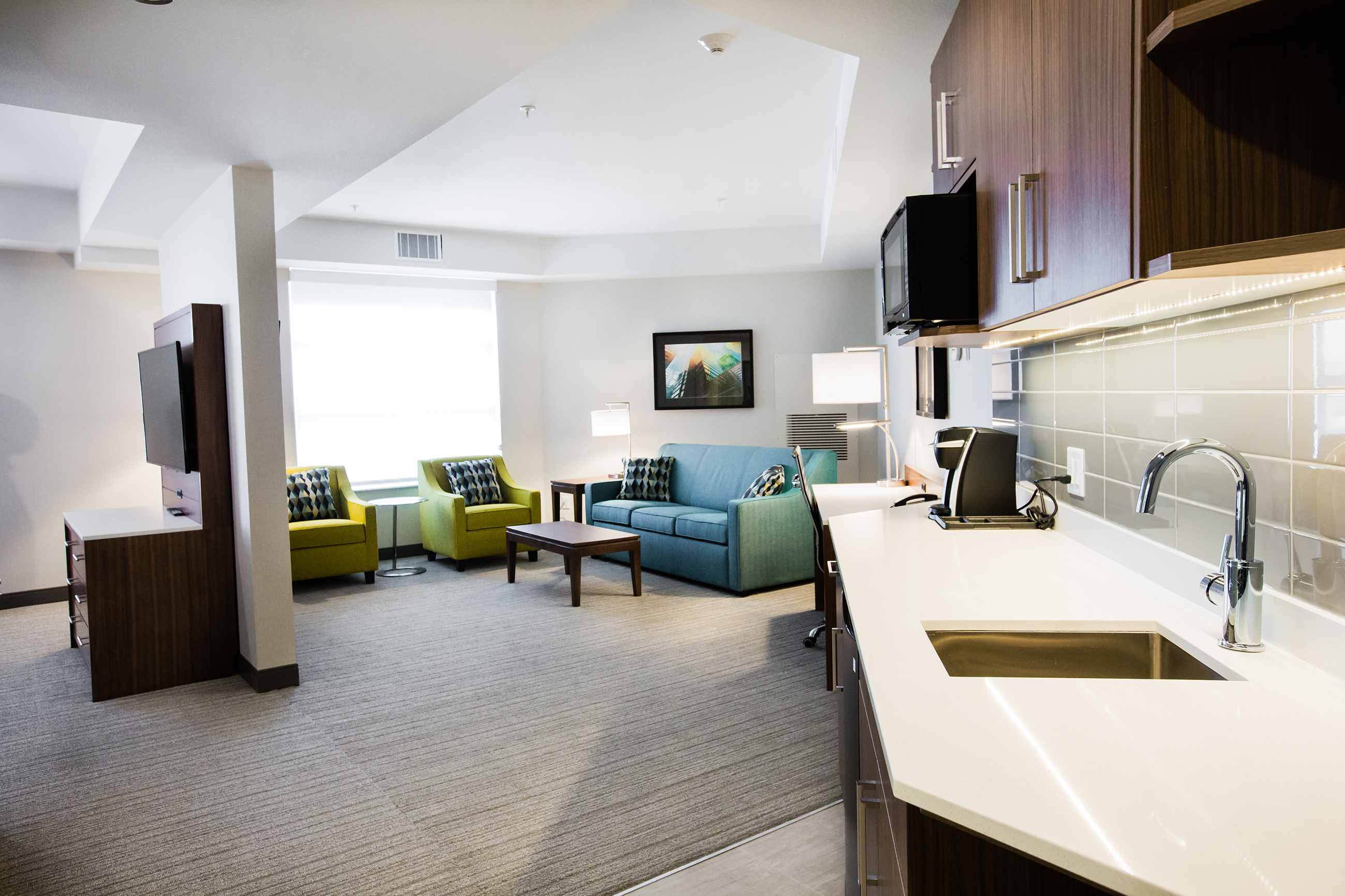 Upgrade! More space and a king bedroom suite at the Holiday Inn & Suites Calgary South Conference Center