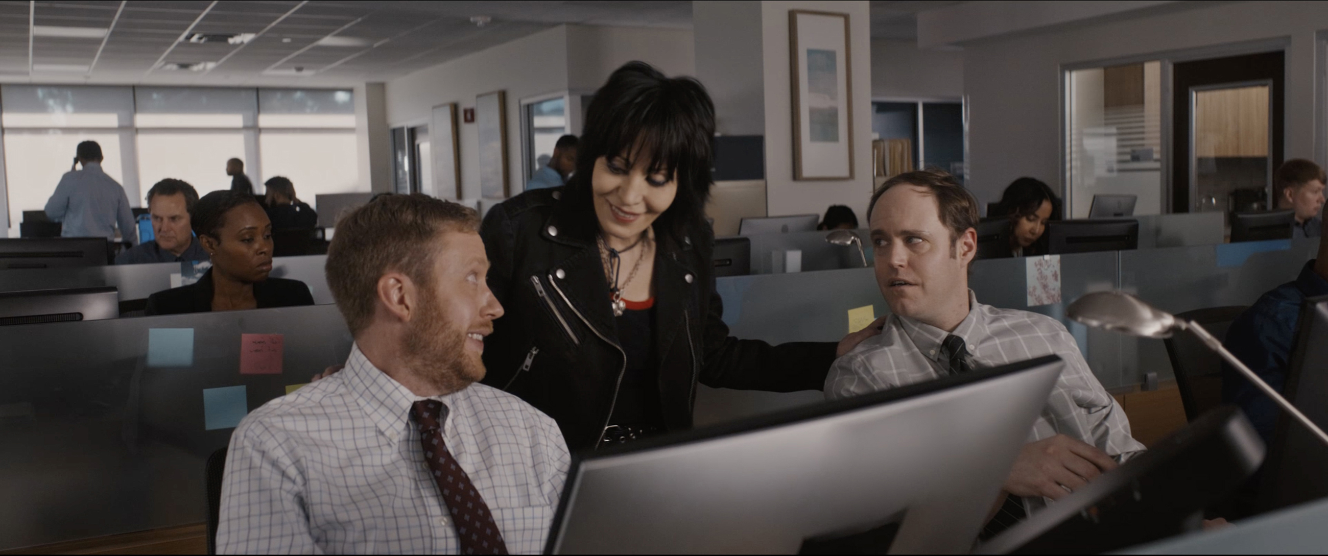 Joan Jett reminds corporate rock stars that she is the real rock star in the new Workday Big Game commercial teaser. Courtesy: Workday