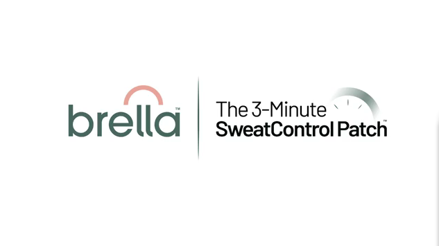 Play Video: Brella™ SweatControl Patch™ - First and only 3-Minute Patch™ to significantly reduce excessive underarm sweating in adults with primary axillary hyperhidrosis; with results lasting 3-4 months. Provides a new in-office approach to sweat control that is fast, non-invasive, needle-free, aluminum-free, and affordable.