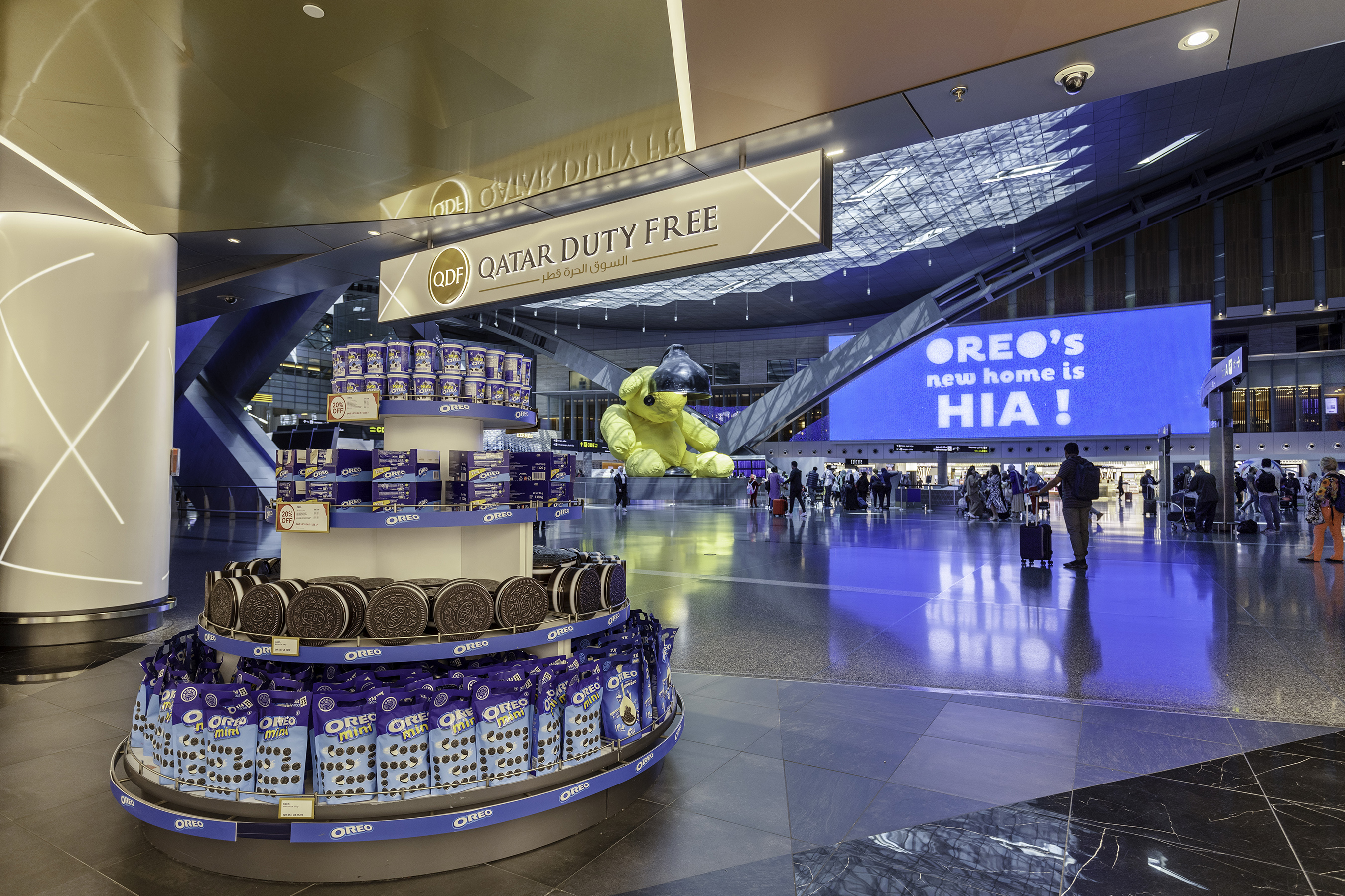 OREO Day takeover at Hamad International Airport.