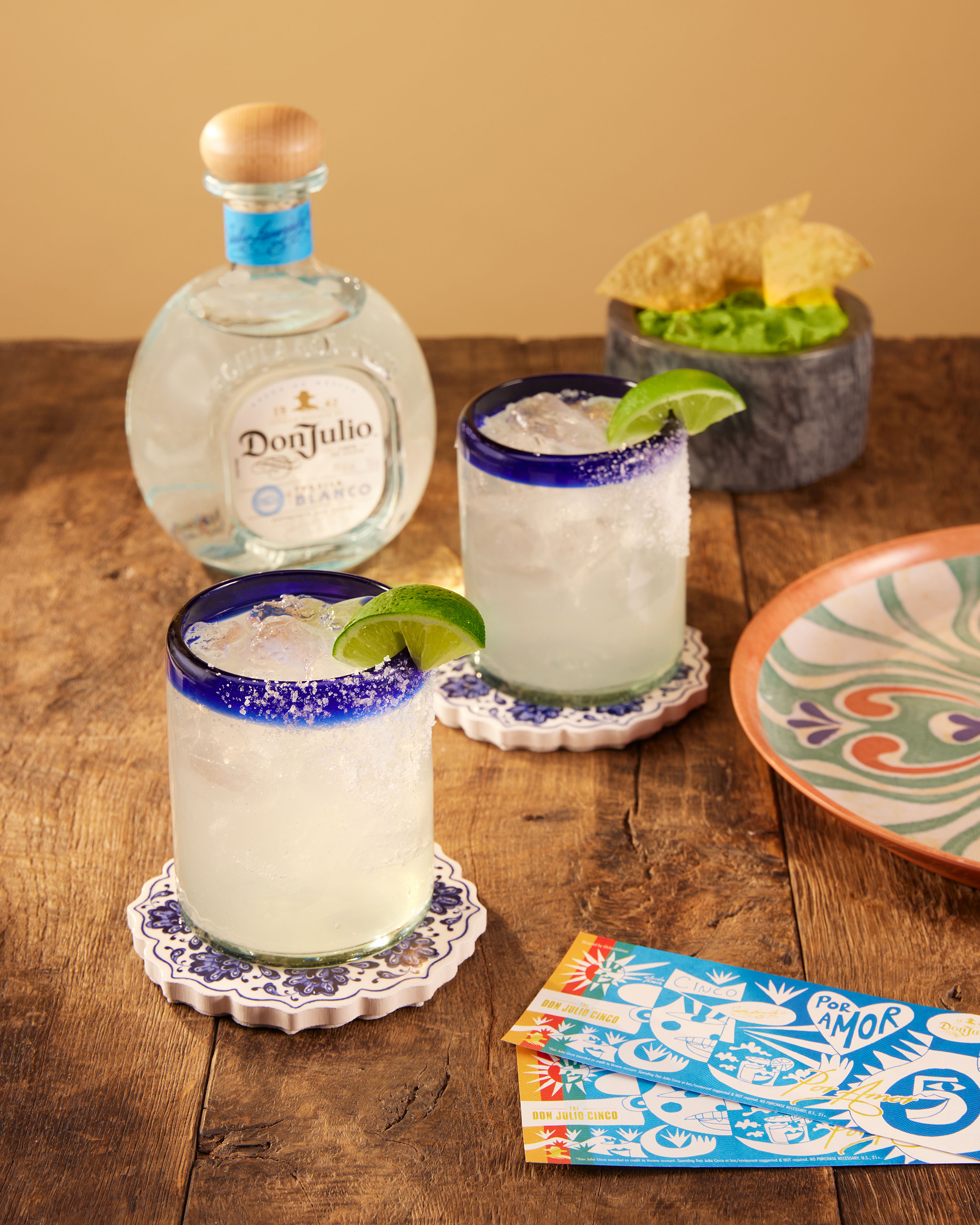 Use the Don Julio Cinco towards a purchase of Tequila Don Julio Blanco that’s perfect for making a delicious margarita, the quintessential cocktail of Cinco de Mayo.