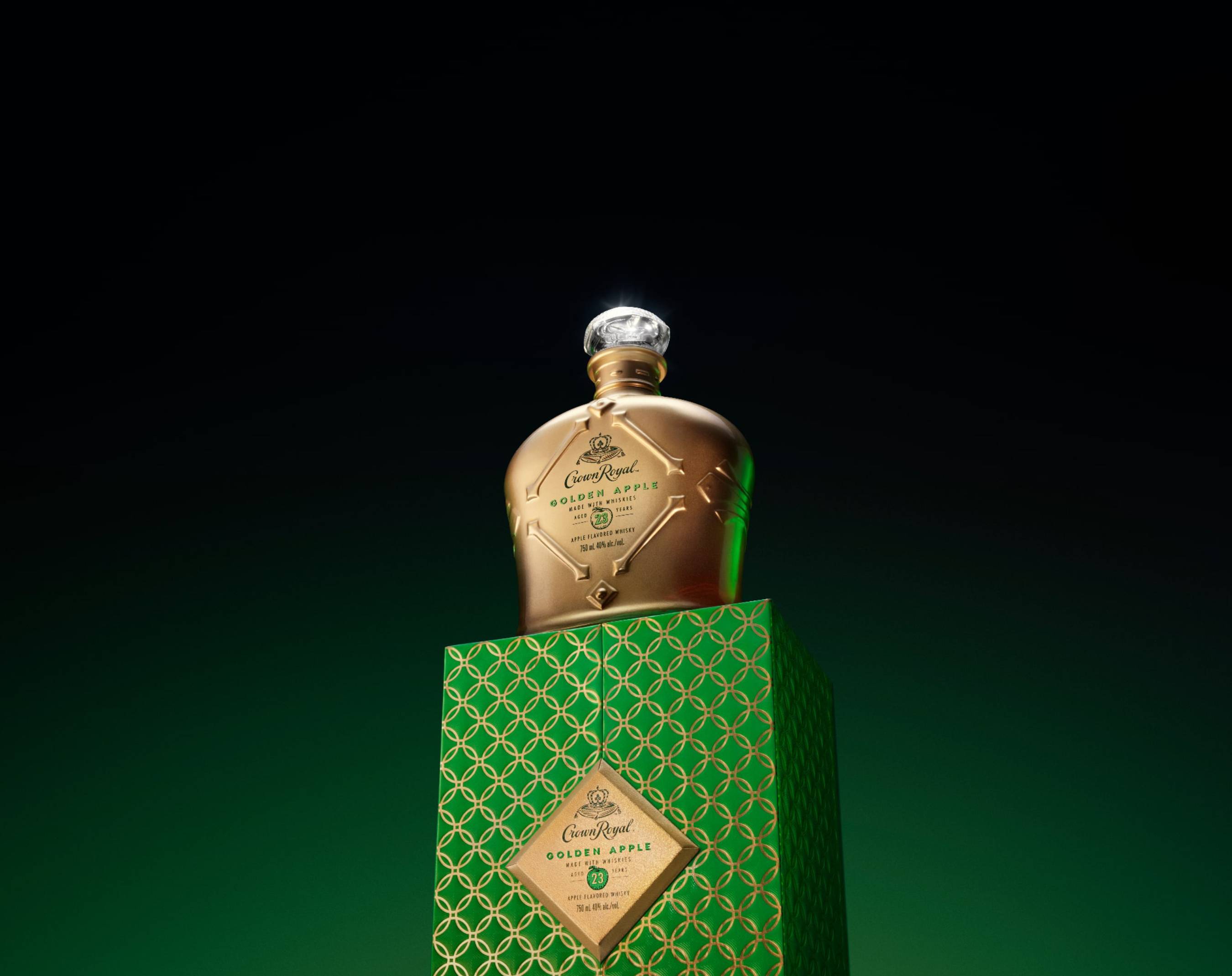 Crown Royal Golden Apple Aged 23 Years will hit shelves on June 1st and is paired with a bespoke golden bottle in an iconic suede-finished Crown Royal bag and collector’s box.