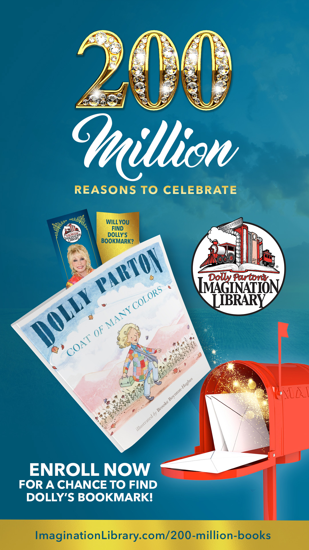 JOIN DOLLY’S 200 MILLIONTH BOOK CELEBRATION!
