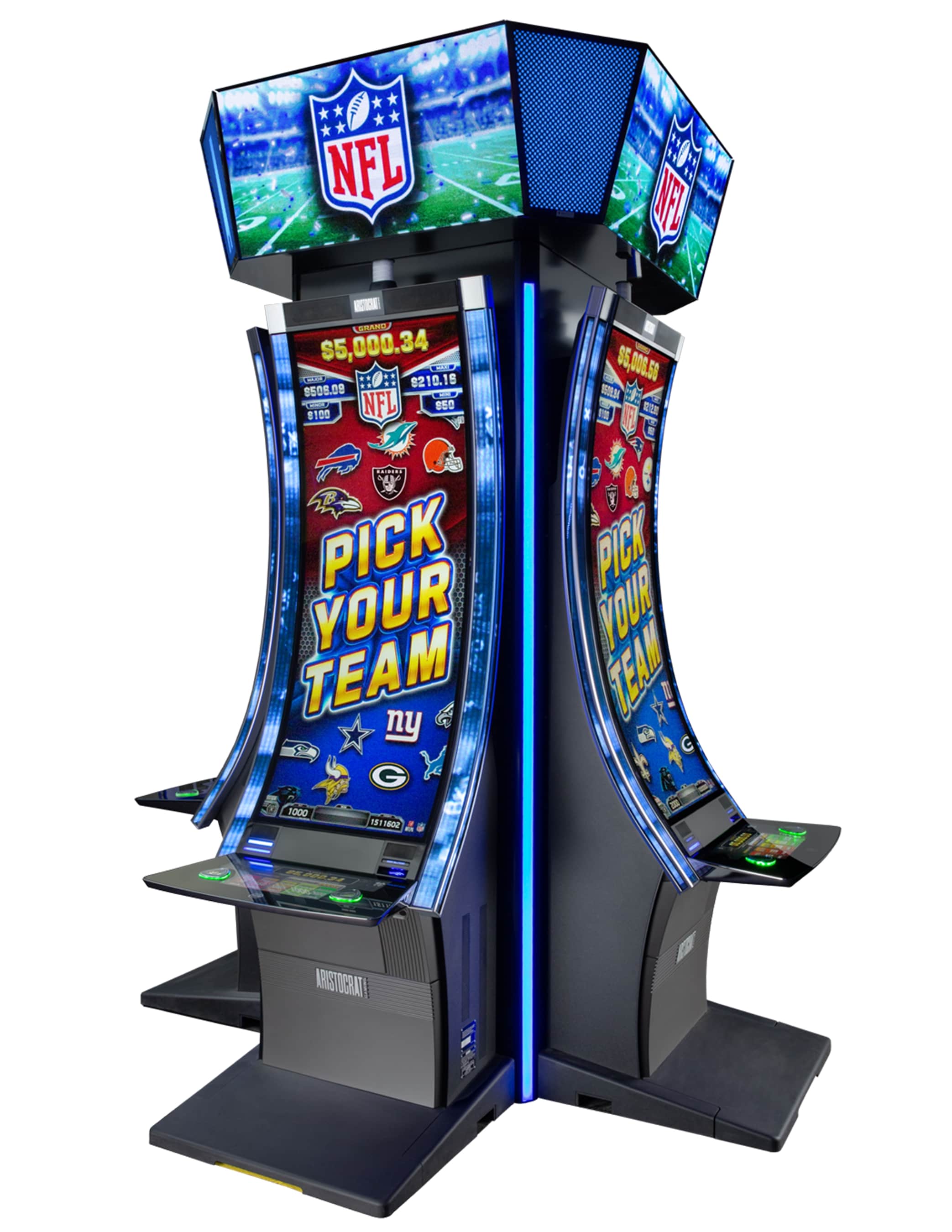 Aristocrat Gaming Unveils First Look at NFL-Themed Slot Machines