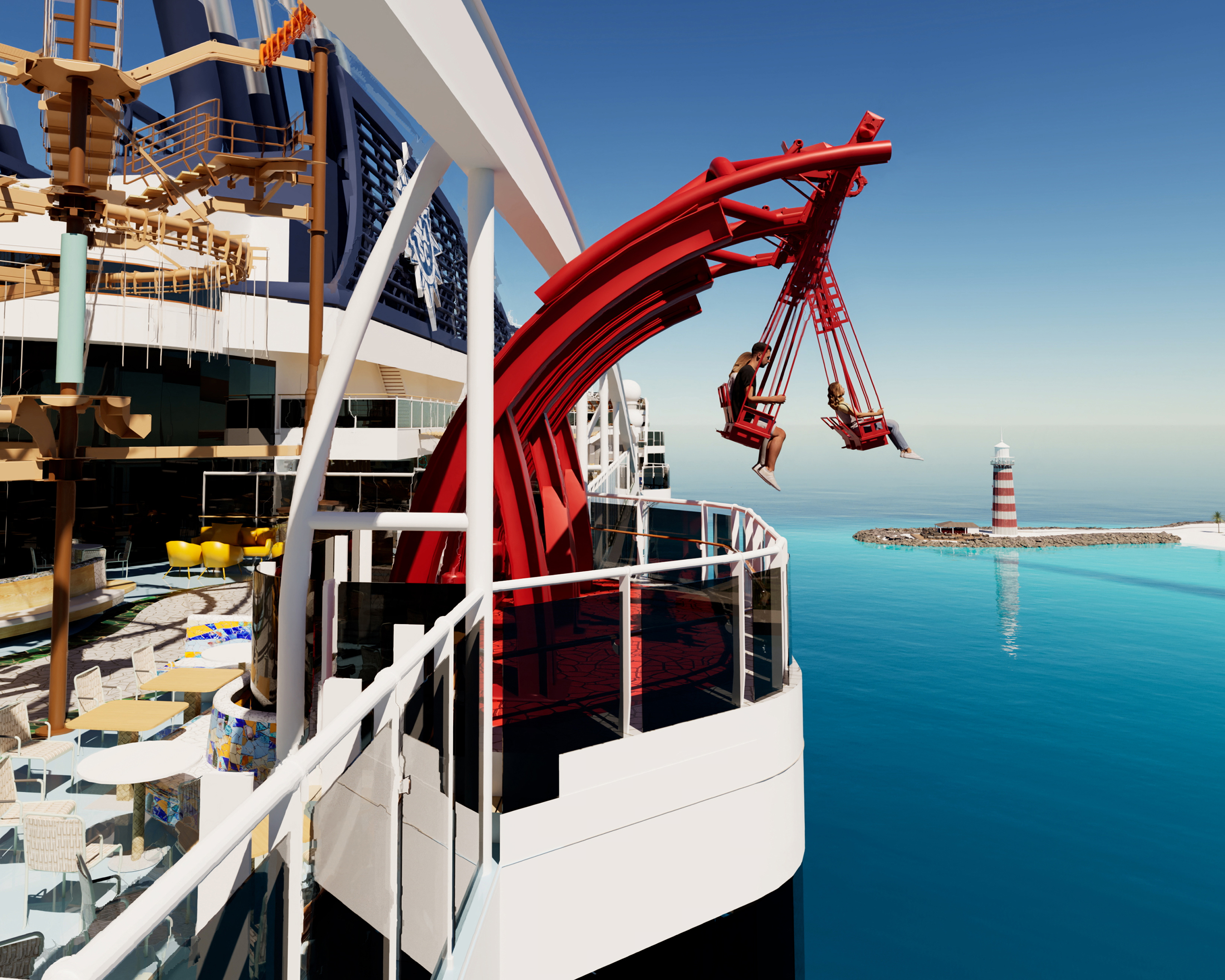 “Cliffhanger” Coming To Miami’s Newest Megaship: The Only Over-Water Swing Ride At Sea, Exclusively On MSC World America