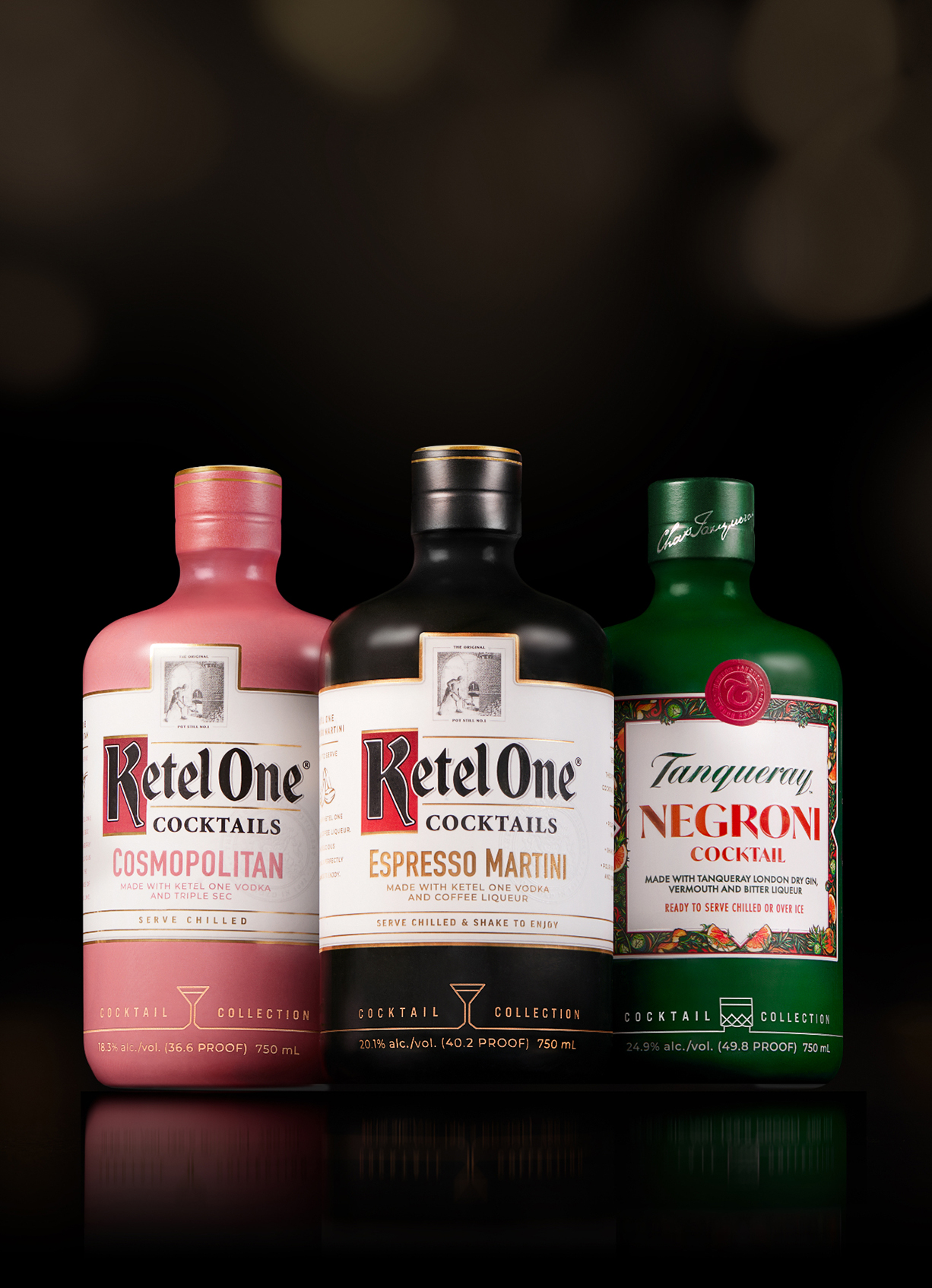 The Cocktail Collection: Ketel One Cosmopolitan, Ketel One Espresso Martini and Tanqueray Negroni