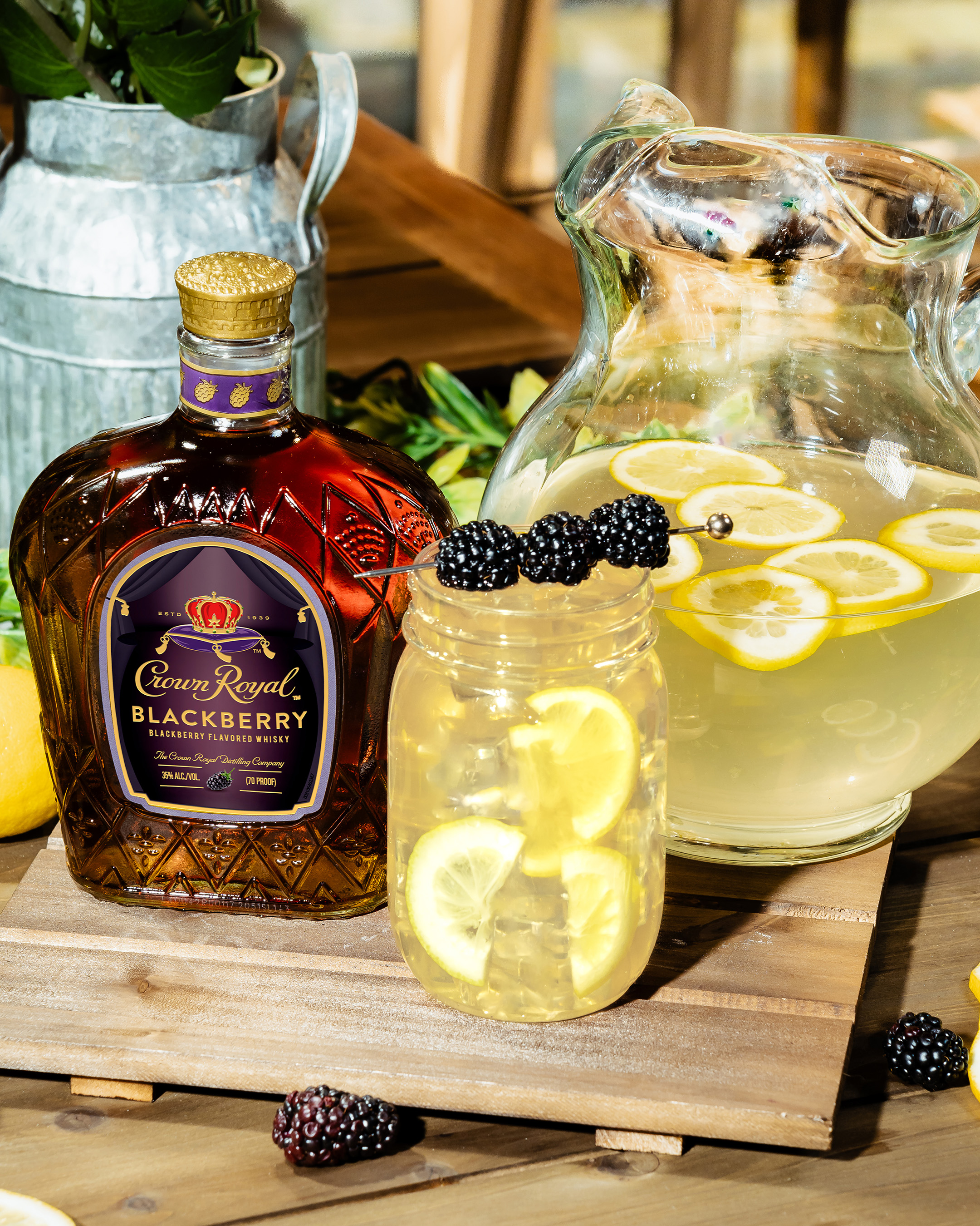 Royal Blackberry Lemonade featuring Crown Royal Blackberry Flavored Whisky Royal Blackberry Lemonade featuring Crown Royal Blackberry Flavored Whisky