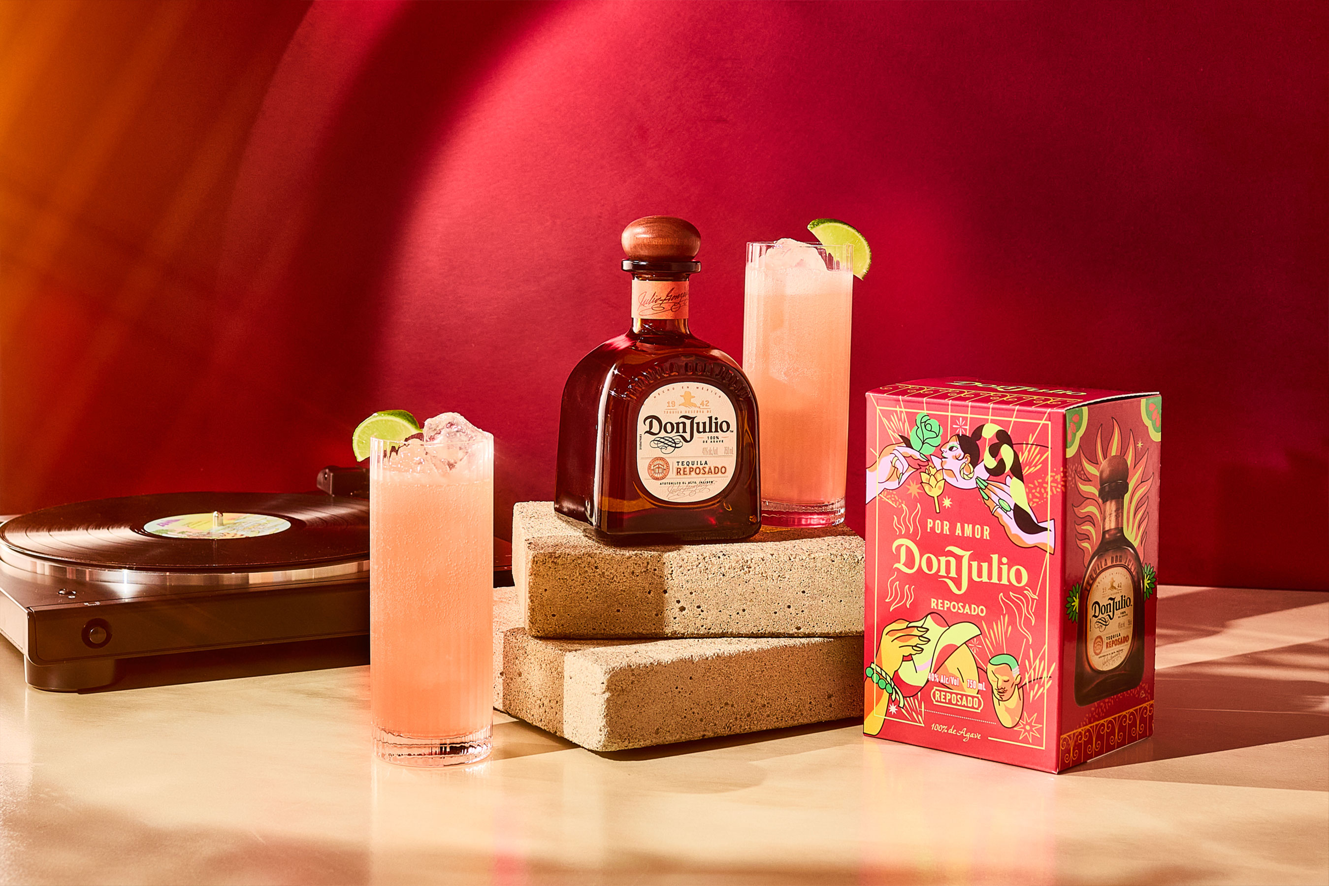 Tequila Don Julio Reposado ?A Summer of Mexicana' Artist Edition and signature Paloma cocktail.