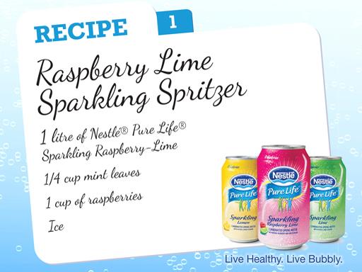 Raspberry Lime Sparkling Spritzer