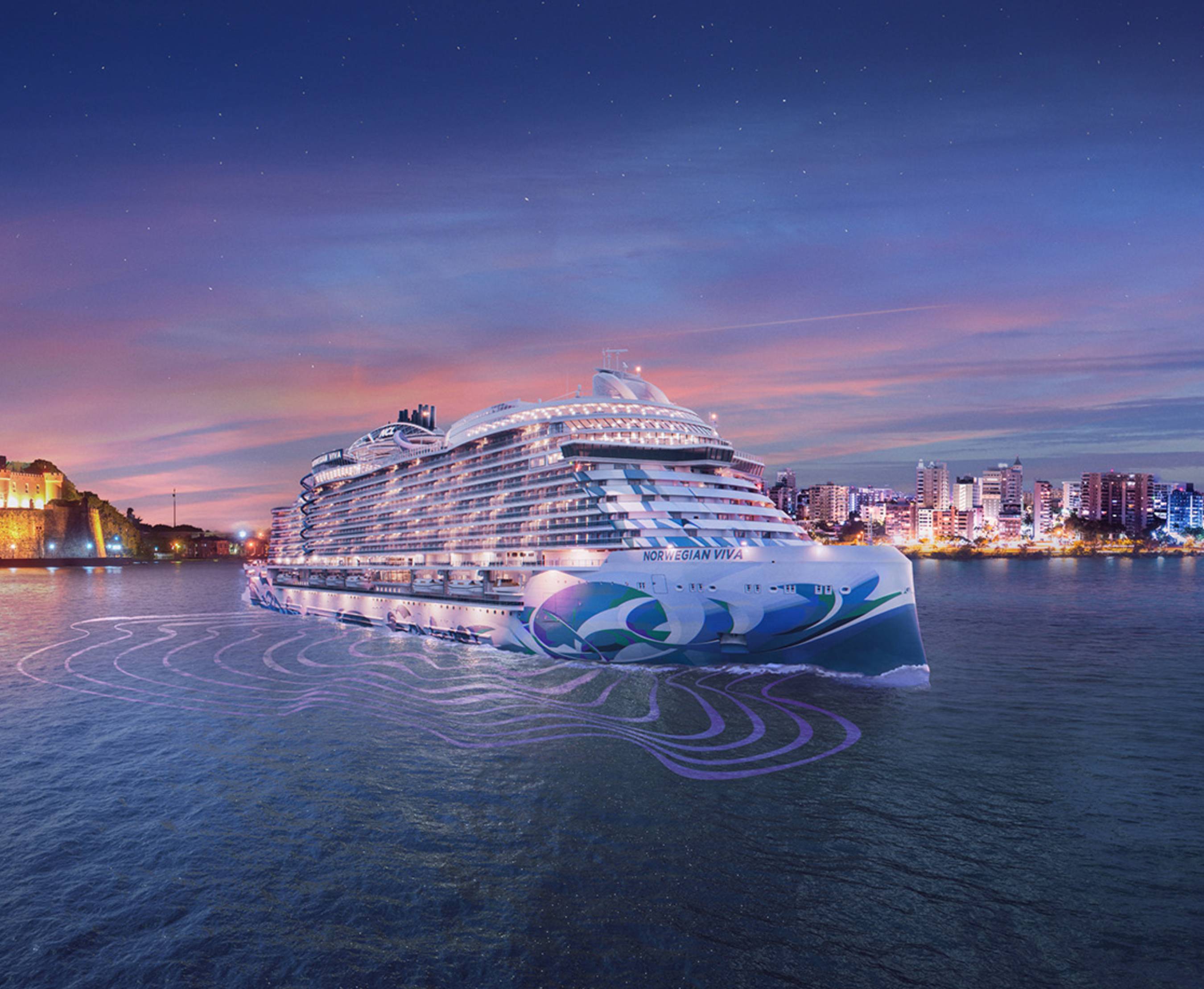 El barco más nuevo de Norwegian Cruise Line, Norwegian Viva, será bautizado en Miami en noviembre de 2023 antes de llegar a la vibrante ciudad de San Juan, Puerto Rico, para una selección de viajes al Caribe desde diciembre de 2023 hasta abril de 2024.