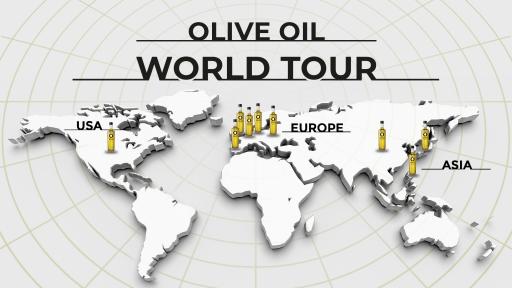 Olive oil world tour map