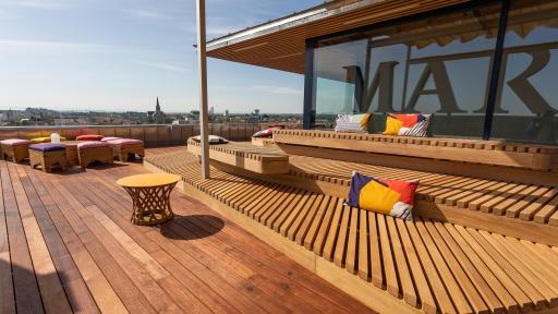 The rooftop bar Indigo by Martell