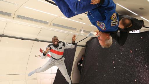 Usain Bolt - Mumm zero gravity flight